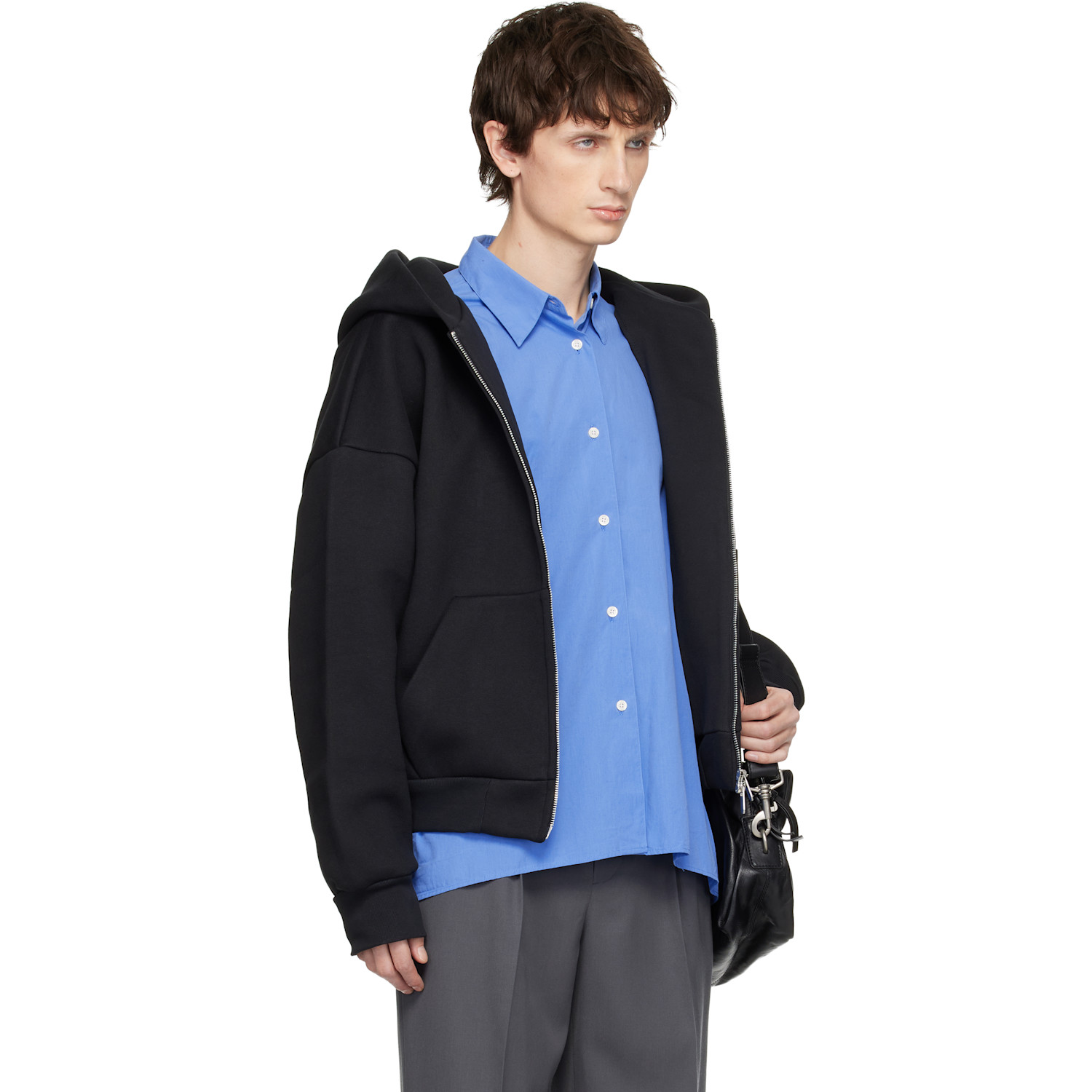  Seventh Black V2 Zipped Hoodie 