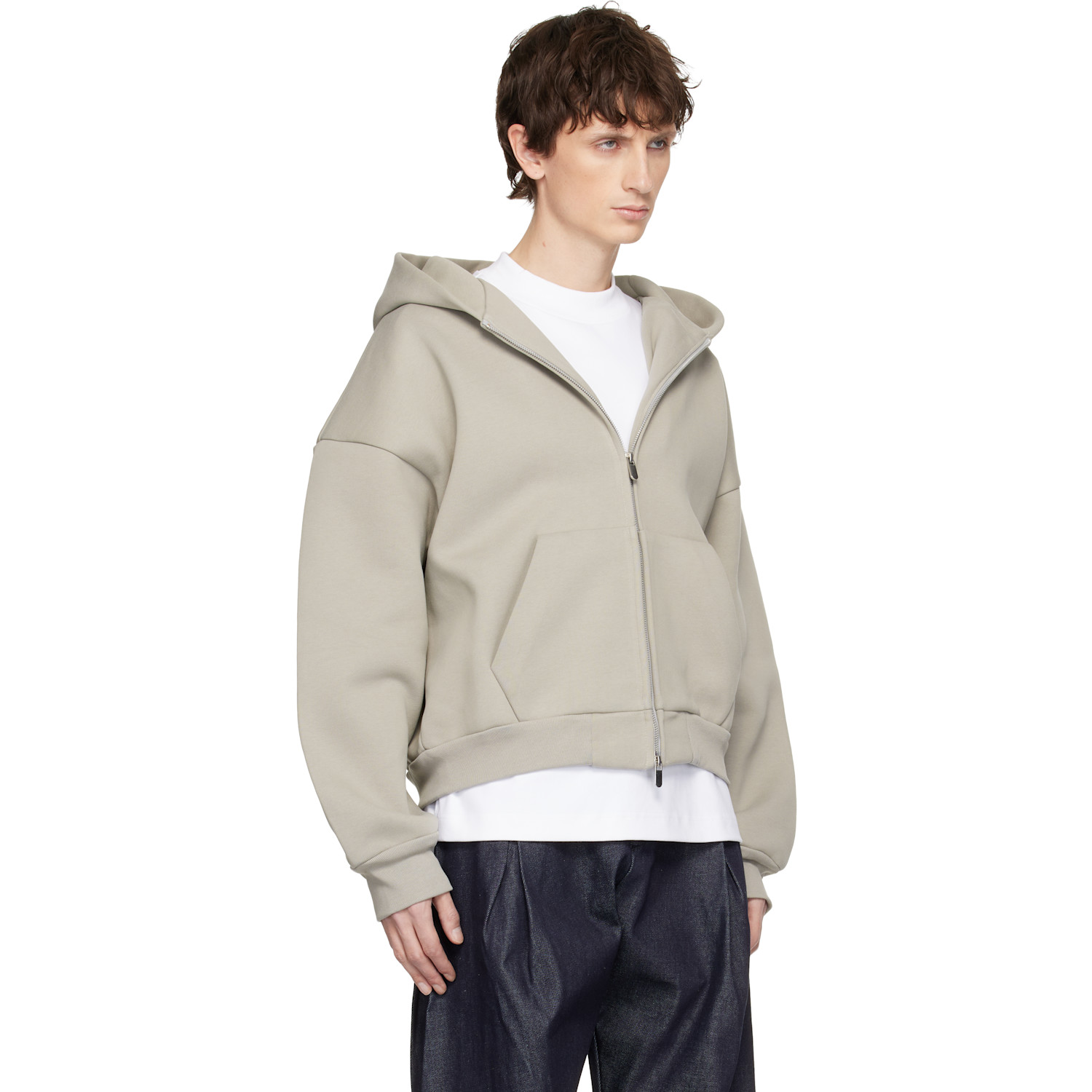 Seventh Taupe V2 Zipped Hoodie 
