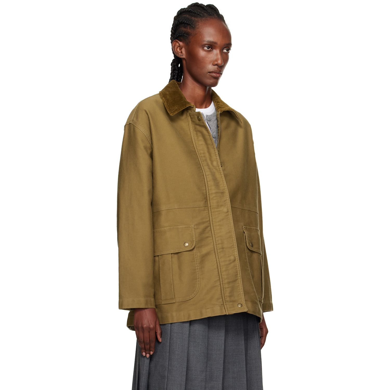  Nothing Written Khaki Mole Skin Hunting Cotton Jacket 