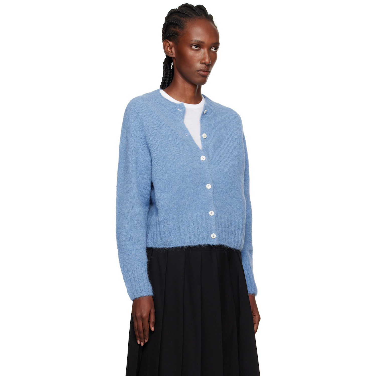  Nothing Written Blue Alpaca Knit Cardigan 