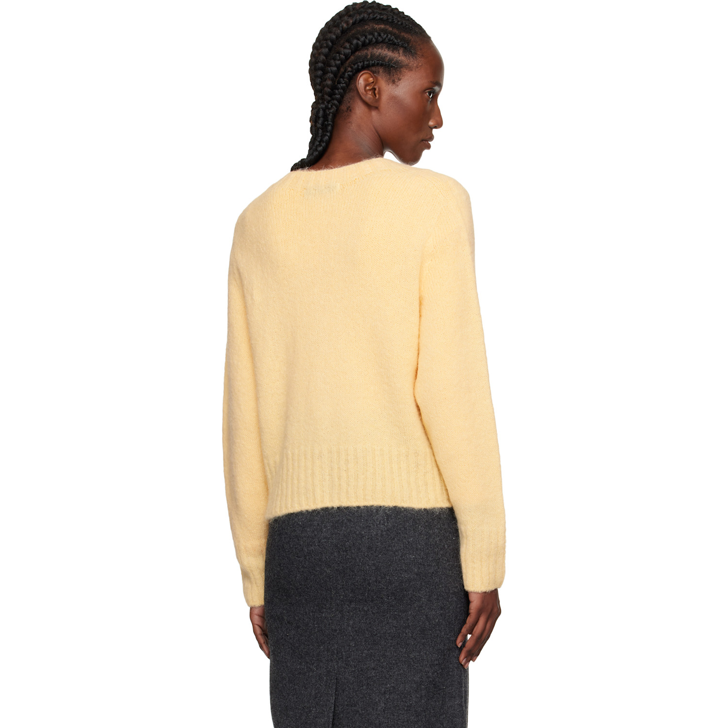  Nothing Written Yellow Alpaca Knit Cardigan 