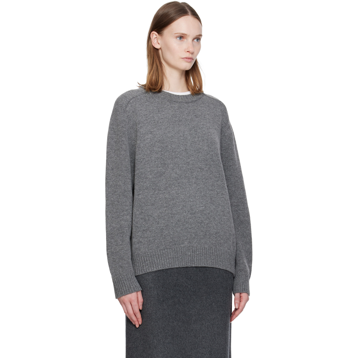  Nothing Written Gray Jude Round Sweater 