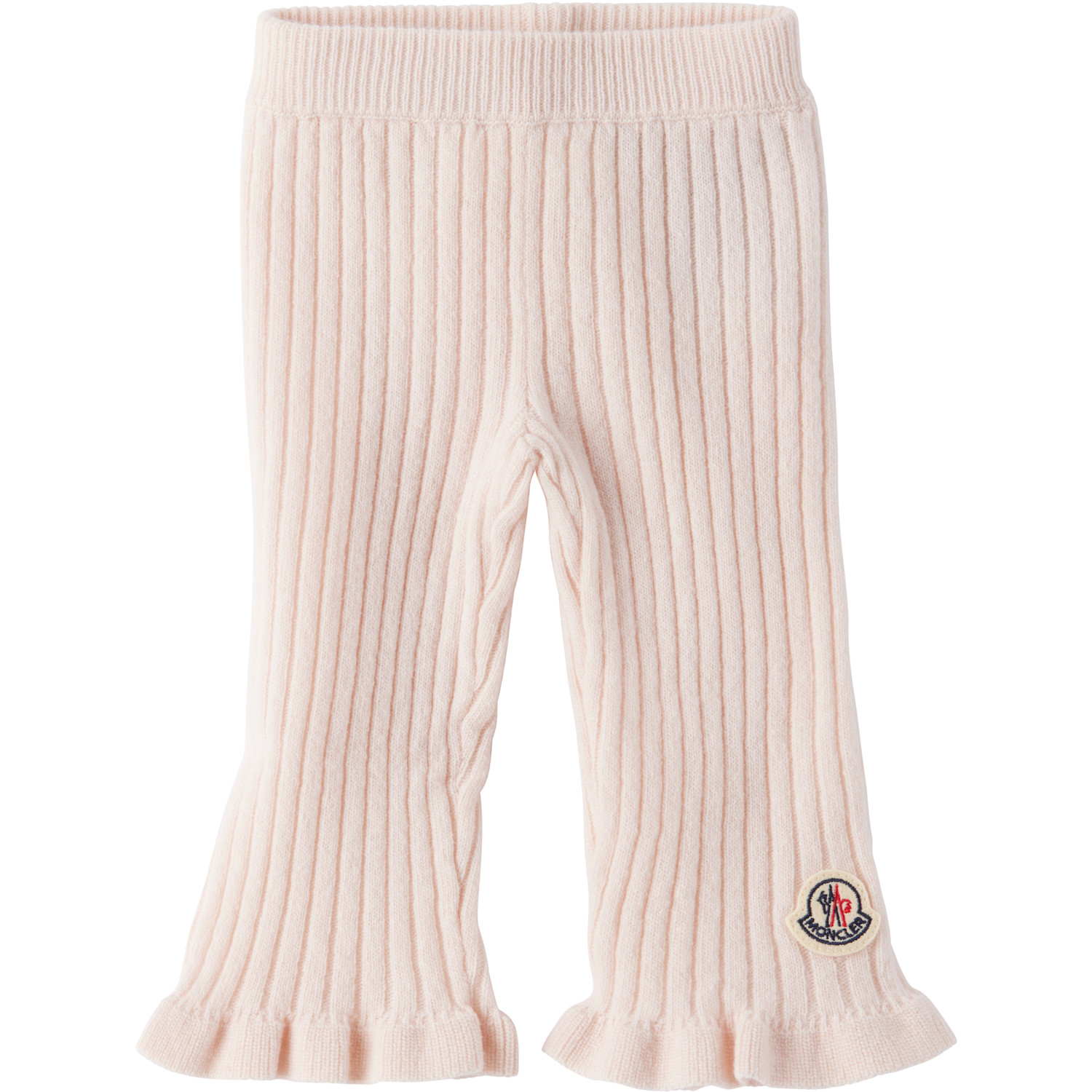  Moncler Enfant Baby Pink Ruffled Wool Cashmere Sweater & Trousers Set 