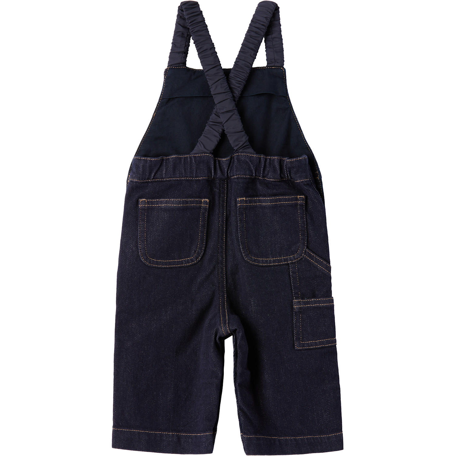  Moncler Enfant Baby Navy Cotton Denim Overalls 
