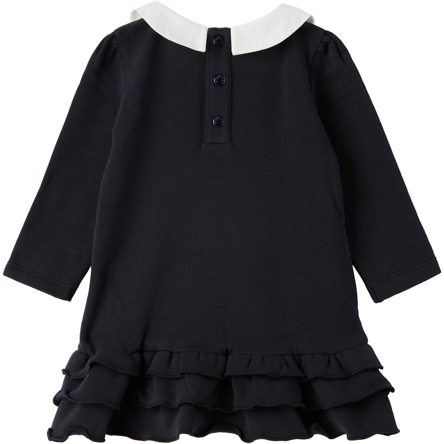  Moncler Enfant Baby Navy Ruffle Dress 