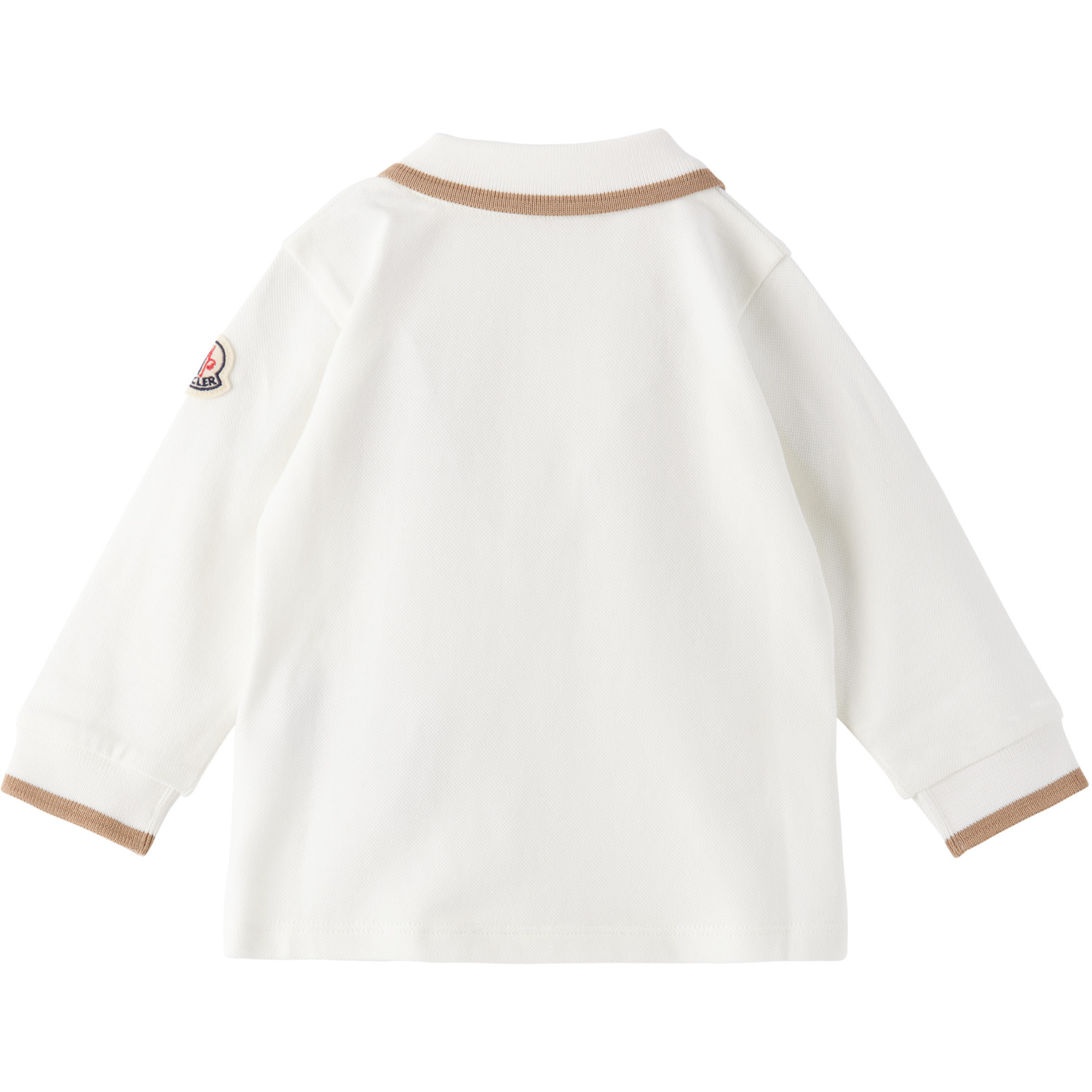  Moncler Enfant Baby White Embroidered Polo 