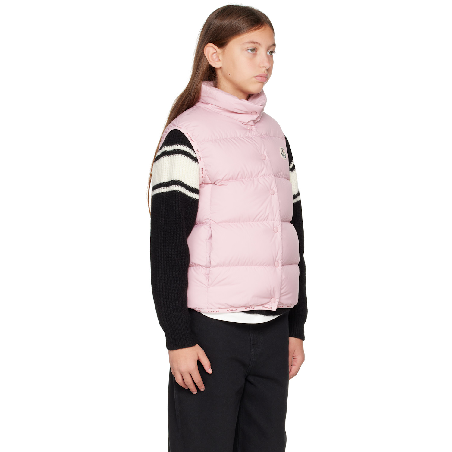  Moncler Enfant Big Kids Pink Badia Down Vest 