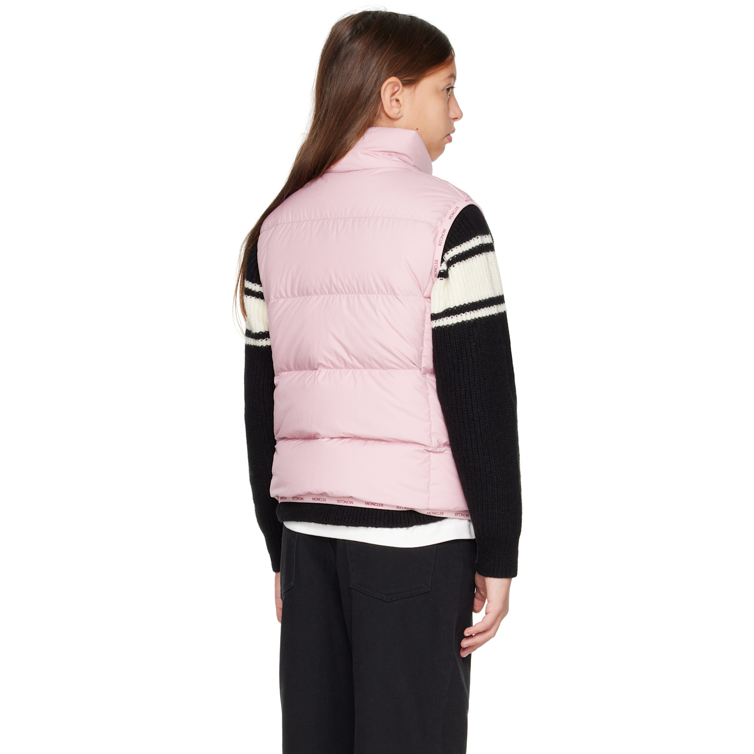  Moncler Enfant Big Kids Pink Badia Down Vest 