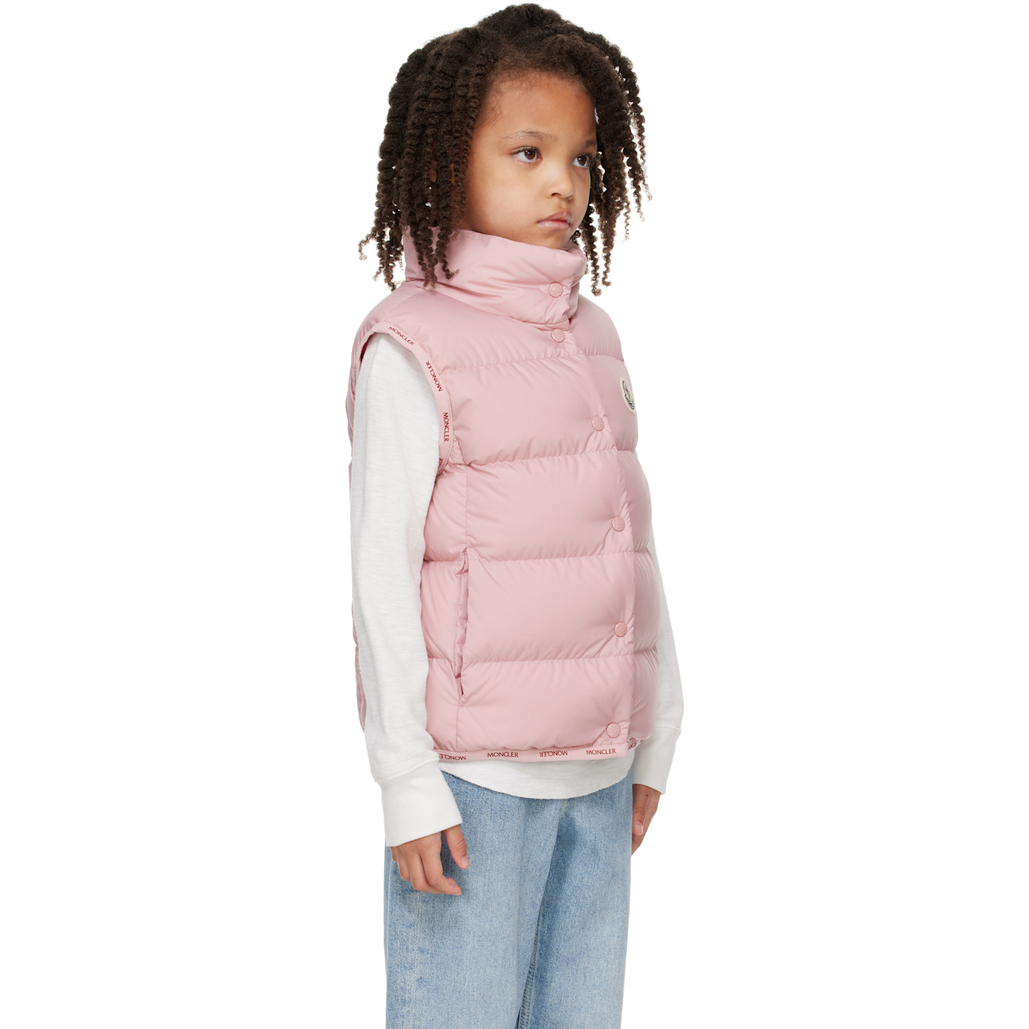  Moncler Enfant Big Kids Pink Badia Down Vest 