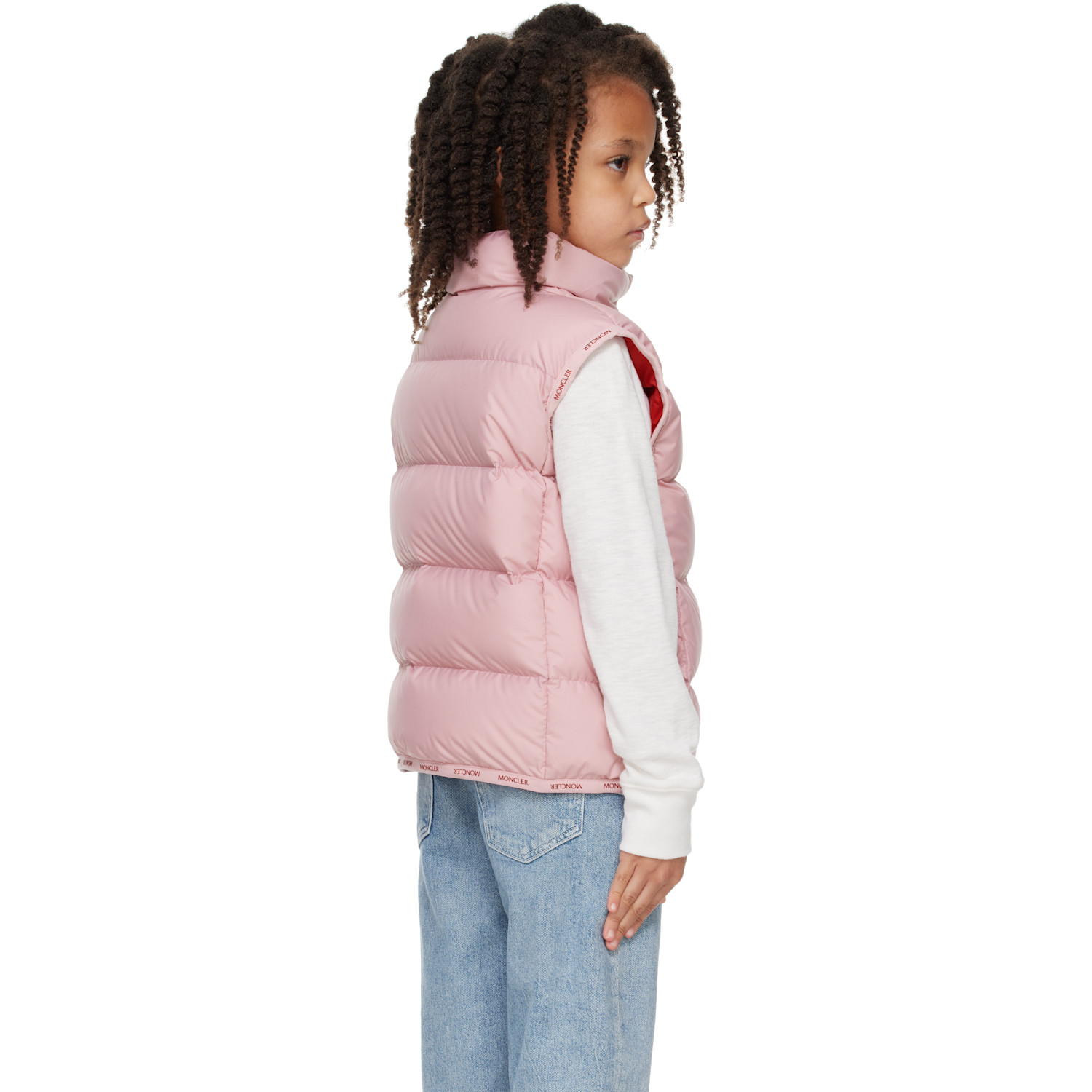  Moncler Enfant Big Kids Pink Badia Down Vest 