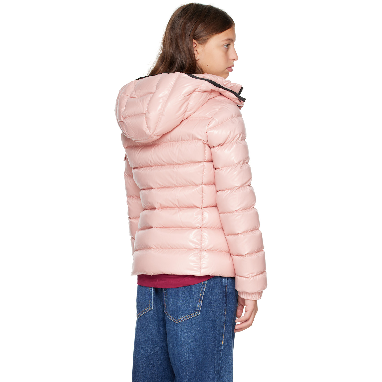 Moncler Enfant Big Kids Pink Bady Hooded Down Jacket 