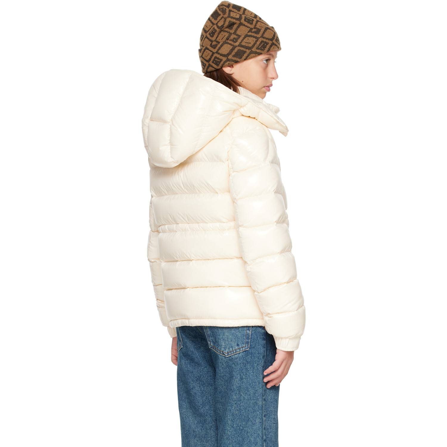  Moncler Enfant Big Kids Off-white Maire Hooded Down Jacket 