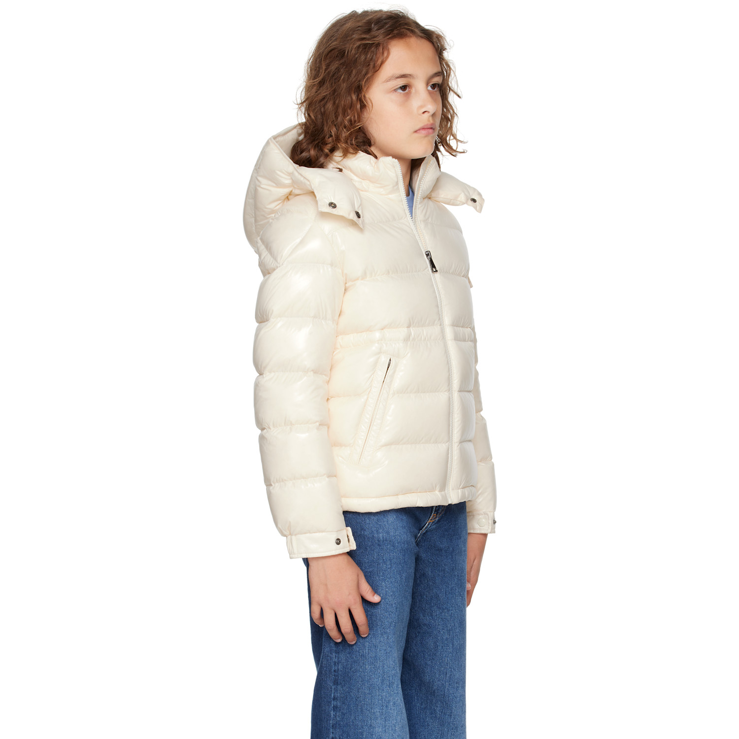  Moncler Enfant Big Kids Off-white Maire Hooded Down Jacket 
