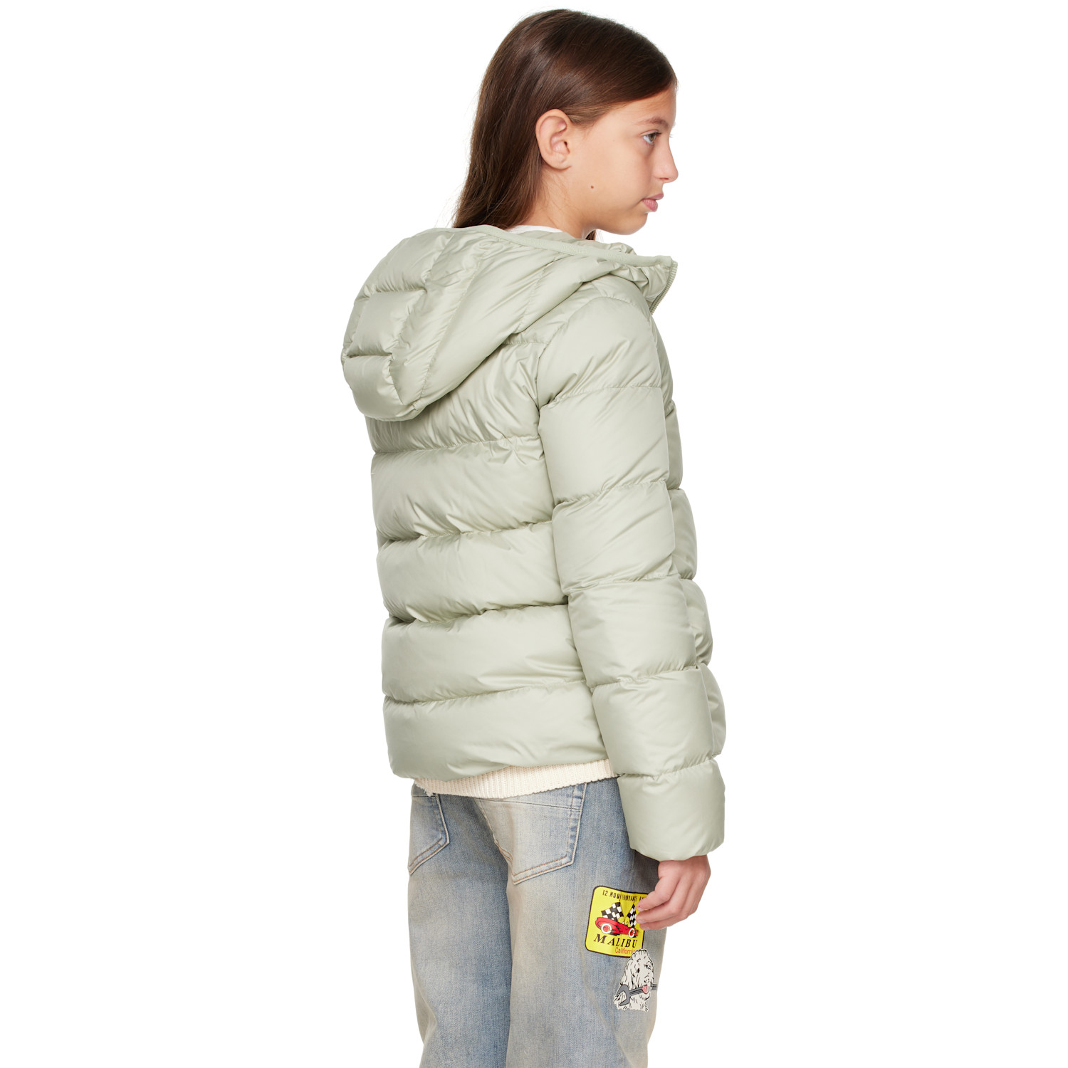  Moncler Enfant Big Kids Green Beulah Hooded Down Jacket 
