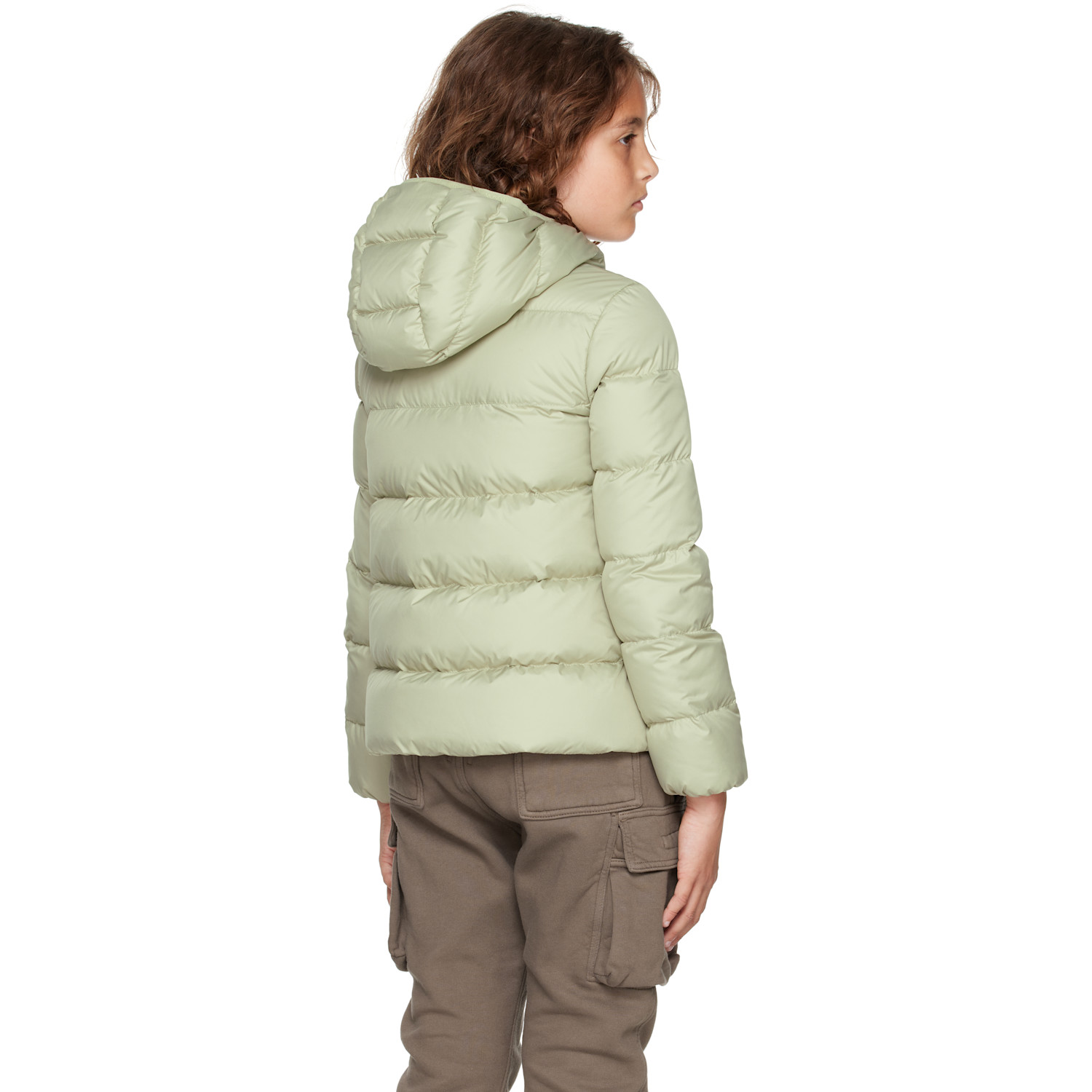  Moncler Enfant Big Kids Green Beulah Hooded Down Jacket 