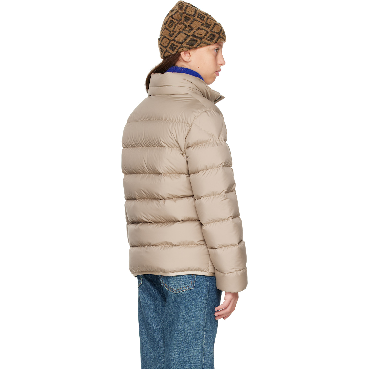  Moncler Enfant Big Kids Beige Bajan Hooded Down Jacket 