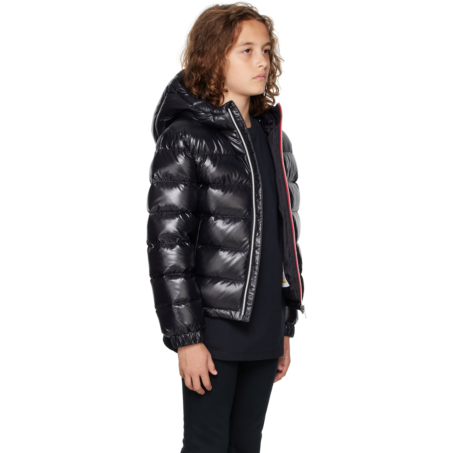  Moncler Enfant Big Kids Black New Aubert Hooded Down Jacket 