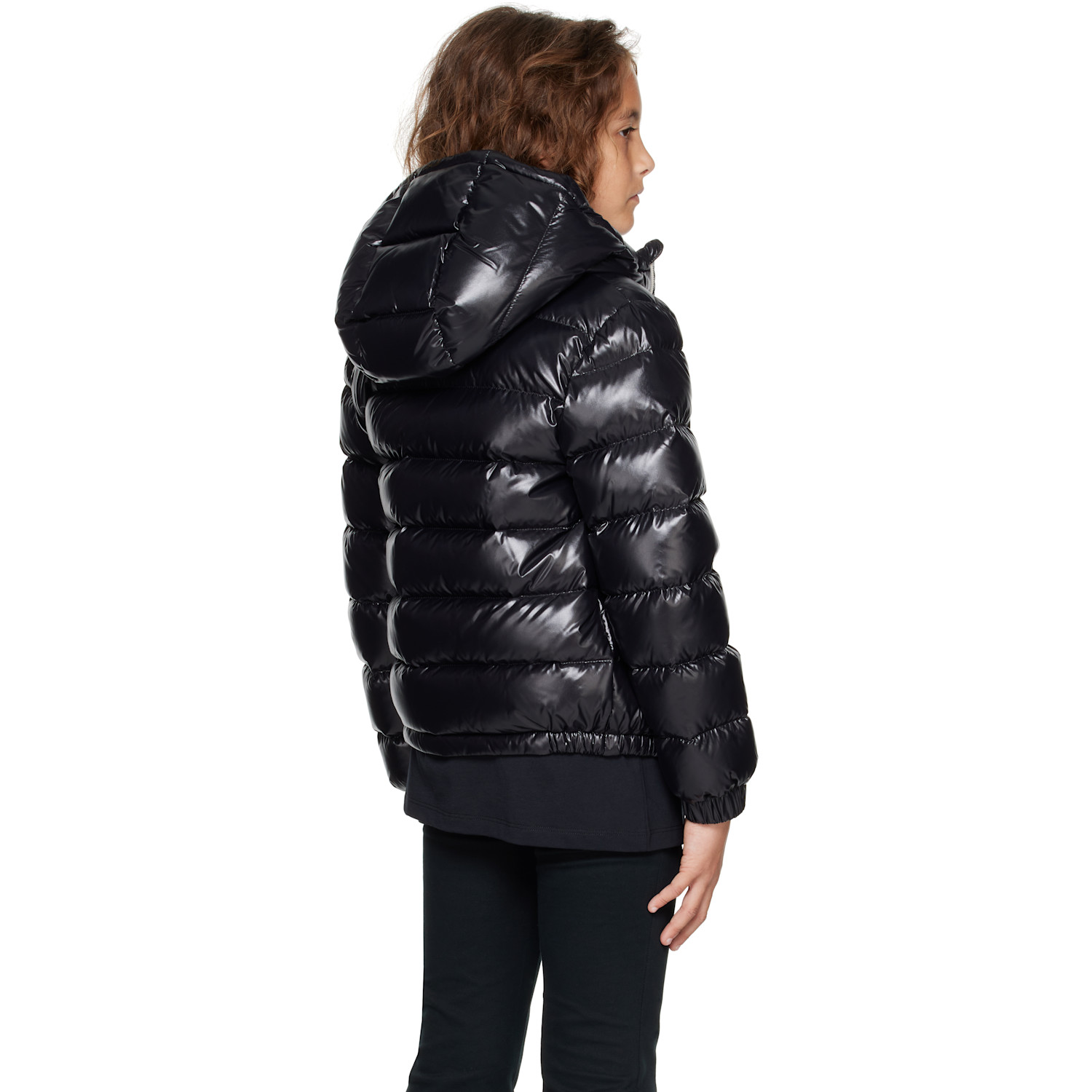  Moncler Enfant Big Kids Black New Aubert Hooded Down Jacket 