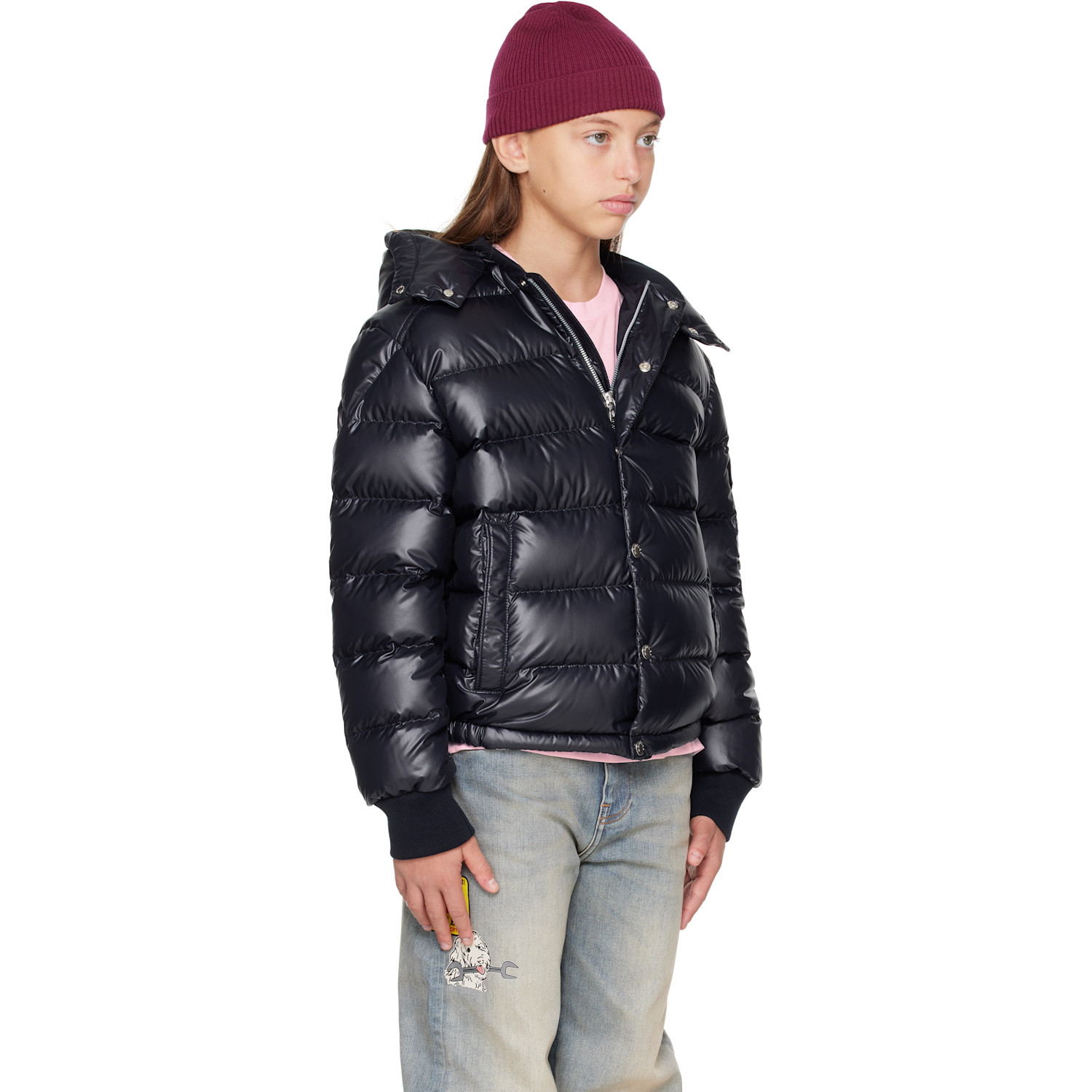  Moncler Enfant Big Kids Navy Manaem Down Jacket 
