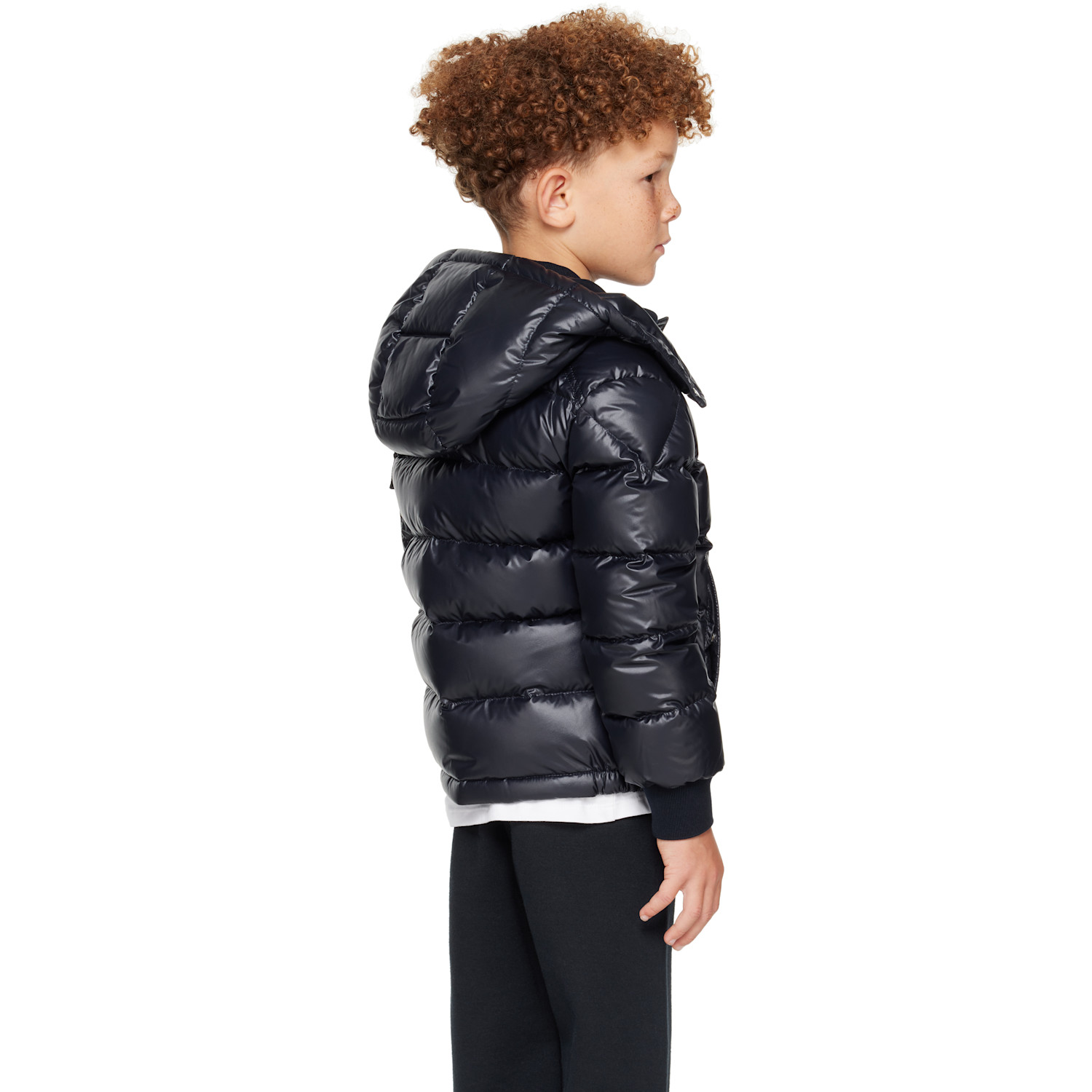 Moncler Enfant Big Kids Navy Manaem Hooded Down Jacket 