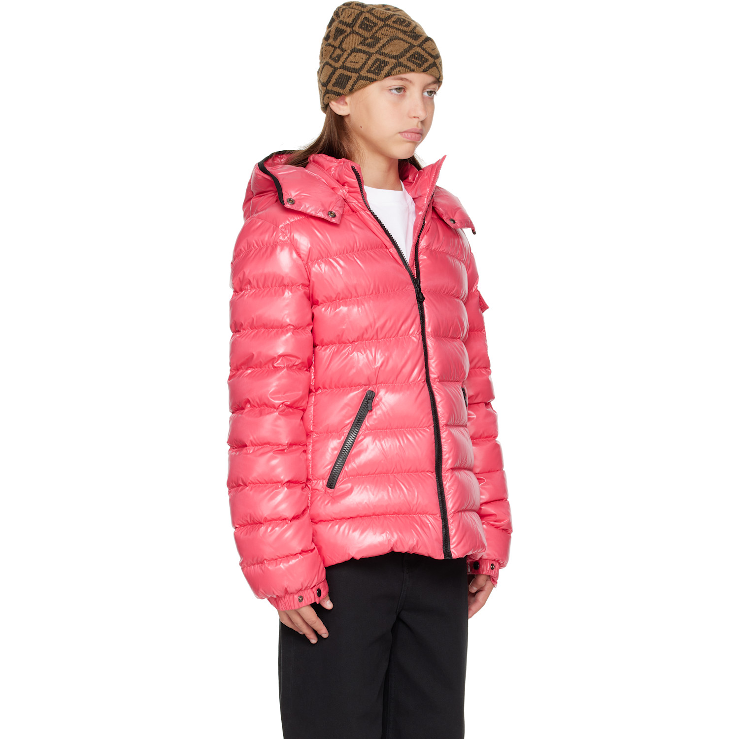  Moncler Enfant Big Kids Pink Bady Hooded Down Jacket 
