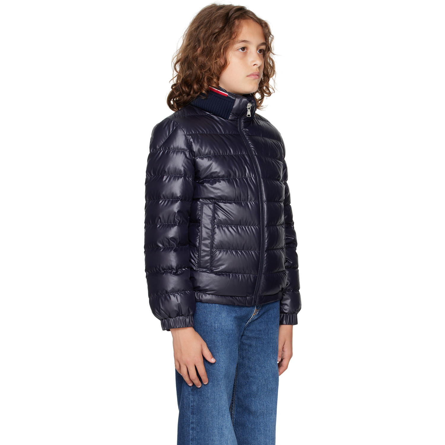 Moncler Enfant Big Kids Navy Brendann Down Jacket 