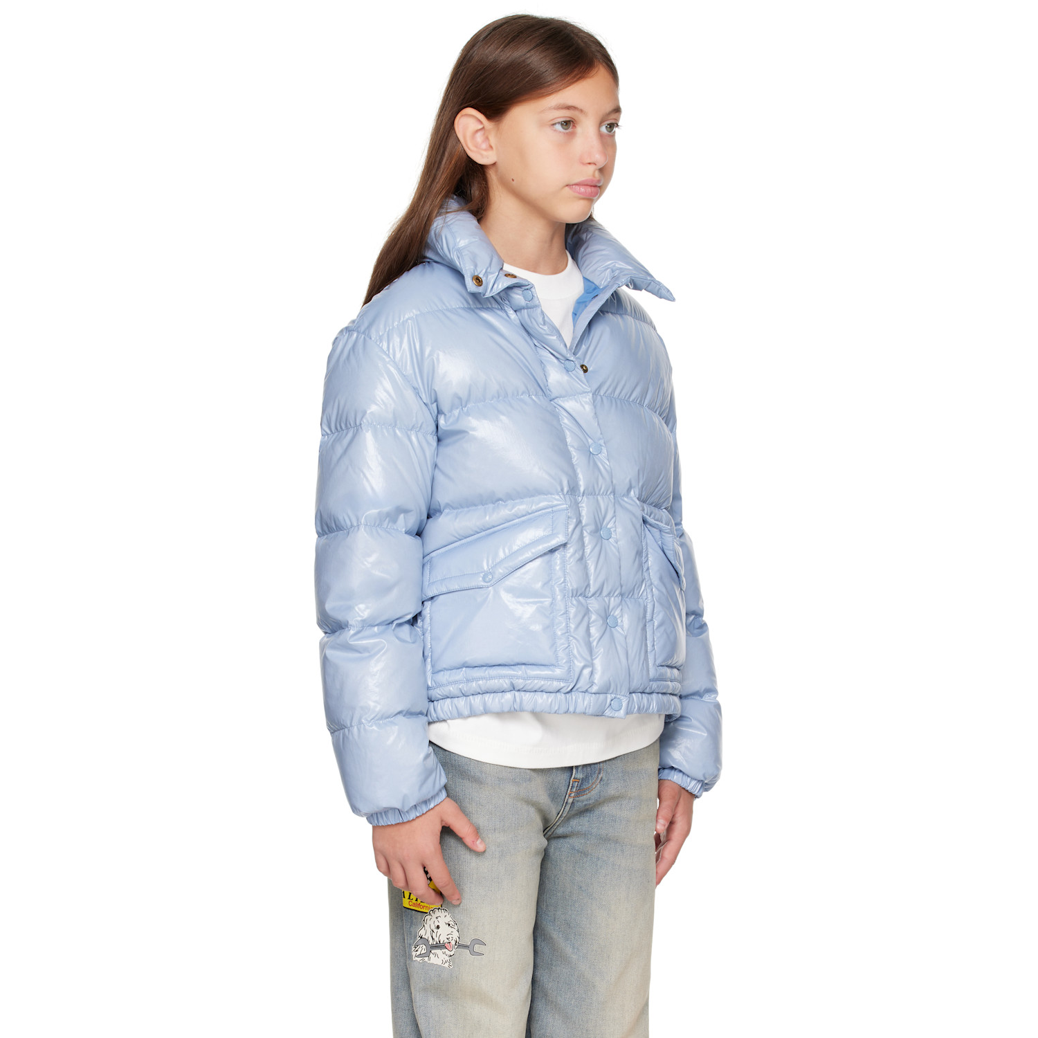 Moncler Enfant Big Kids Blue Puivert Down Jacket 