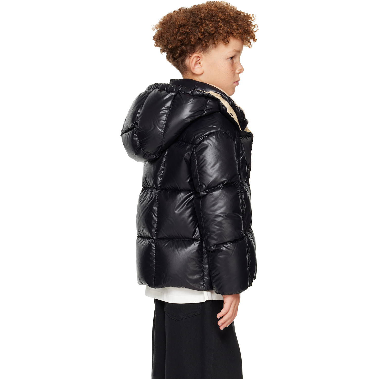  Moncler Enfant Big Kids Black Parana Hooded Down Jacket 