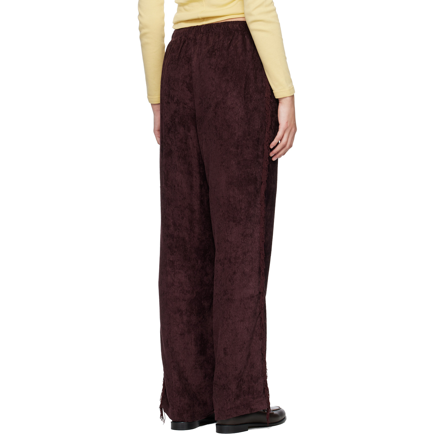  Needles Burgundy Fringe String Lounge Pants 
