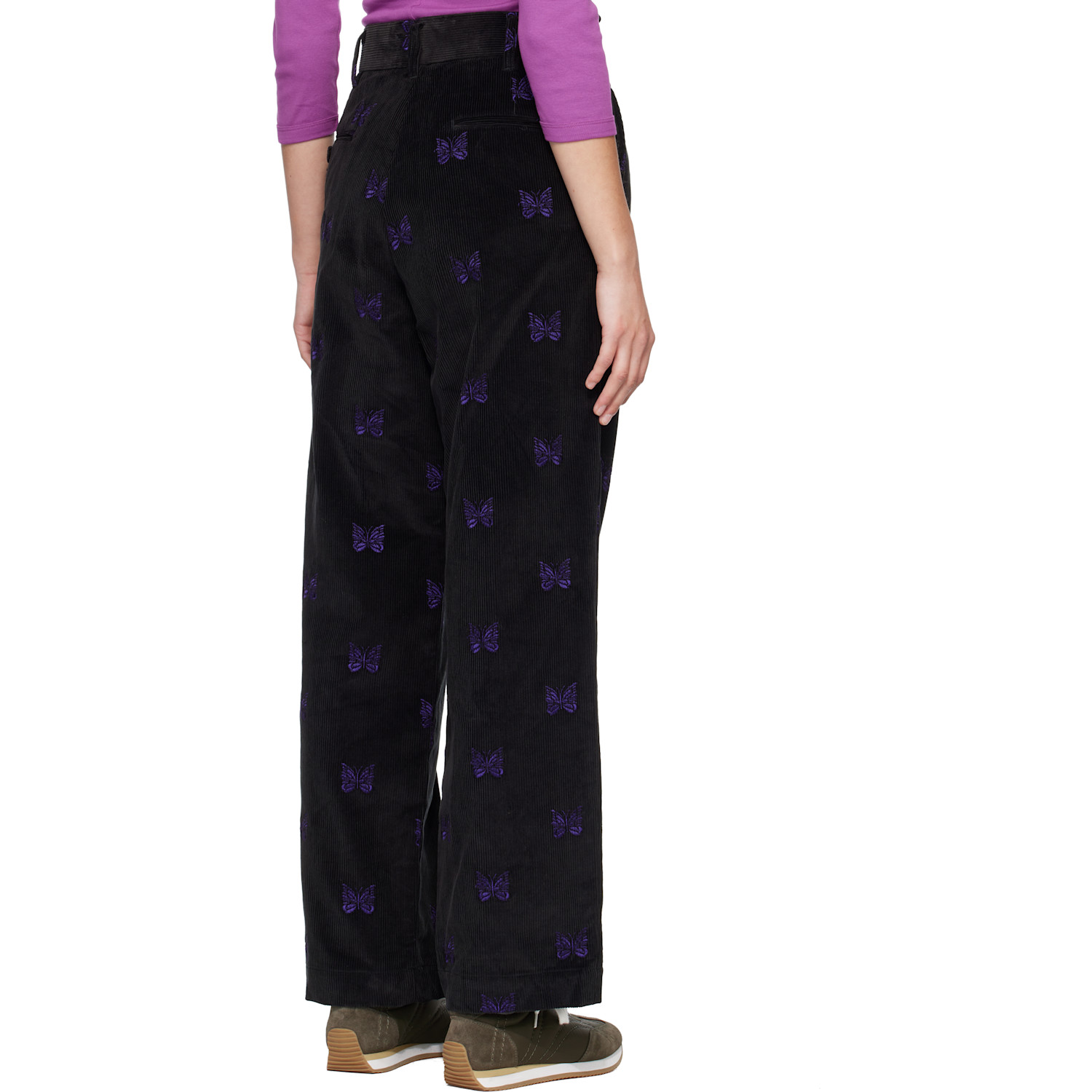  Needles Black Straight Trousers 