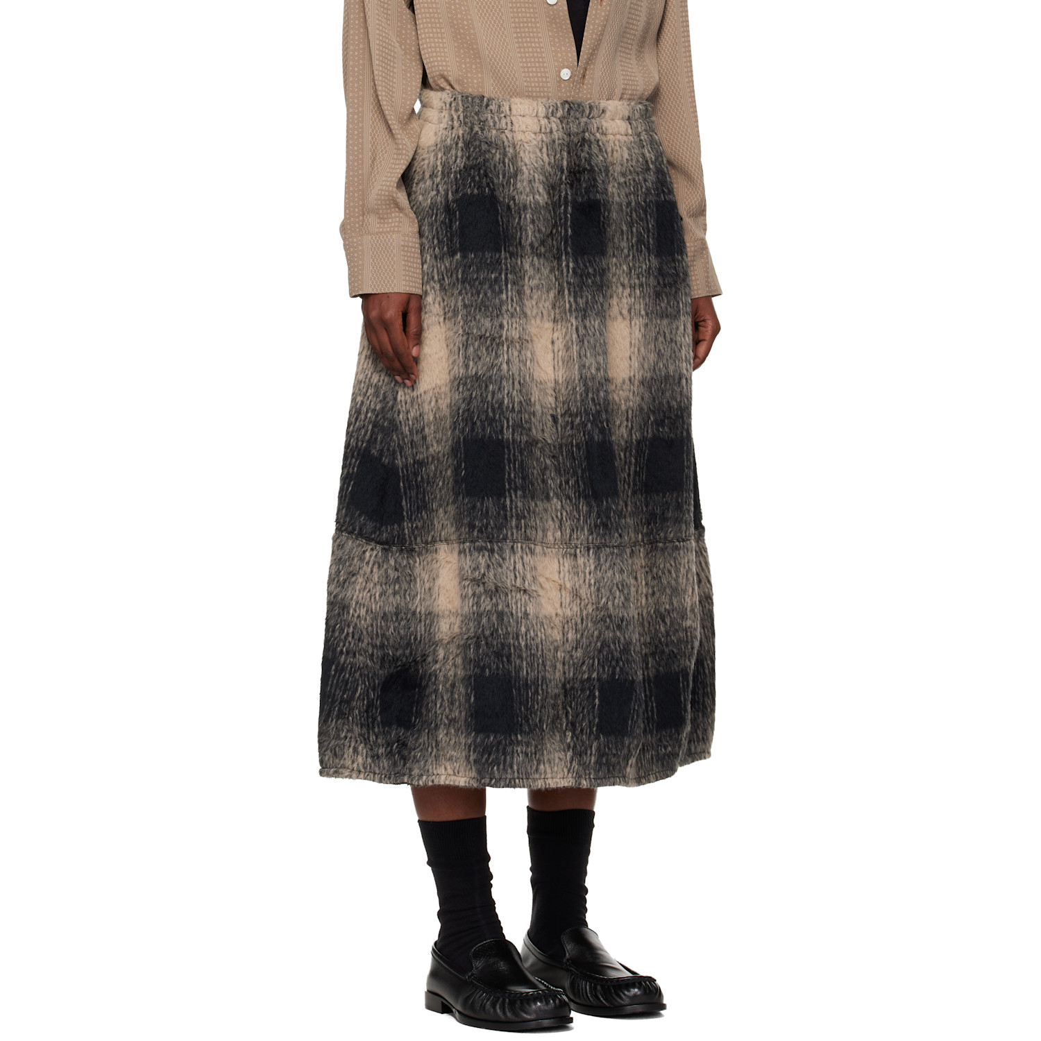  Needles Gray Balloon Midi Skirt 