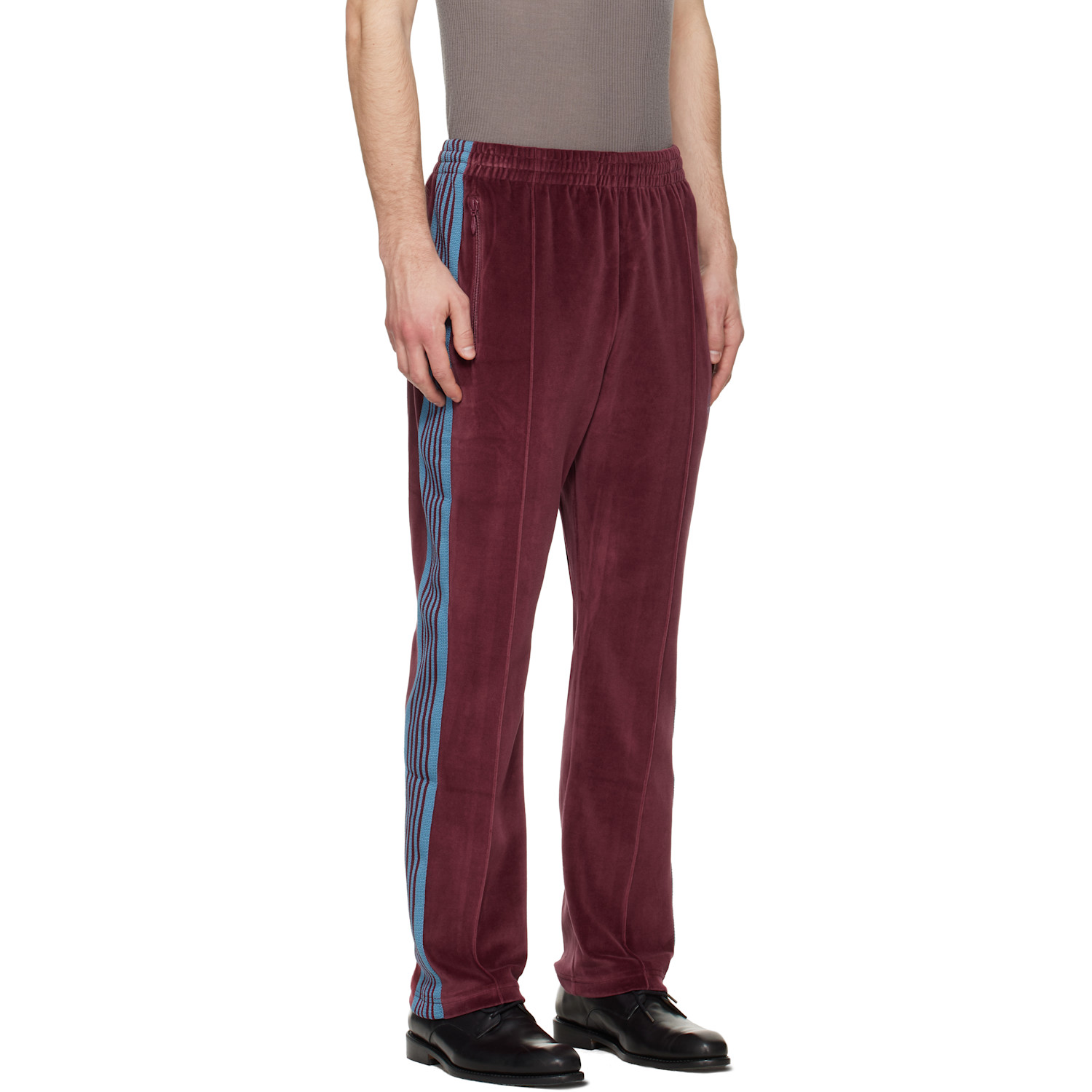  Needles Burgundy Narrow Track Pants 