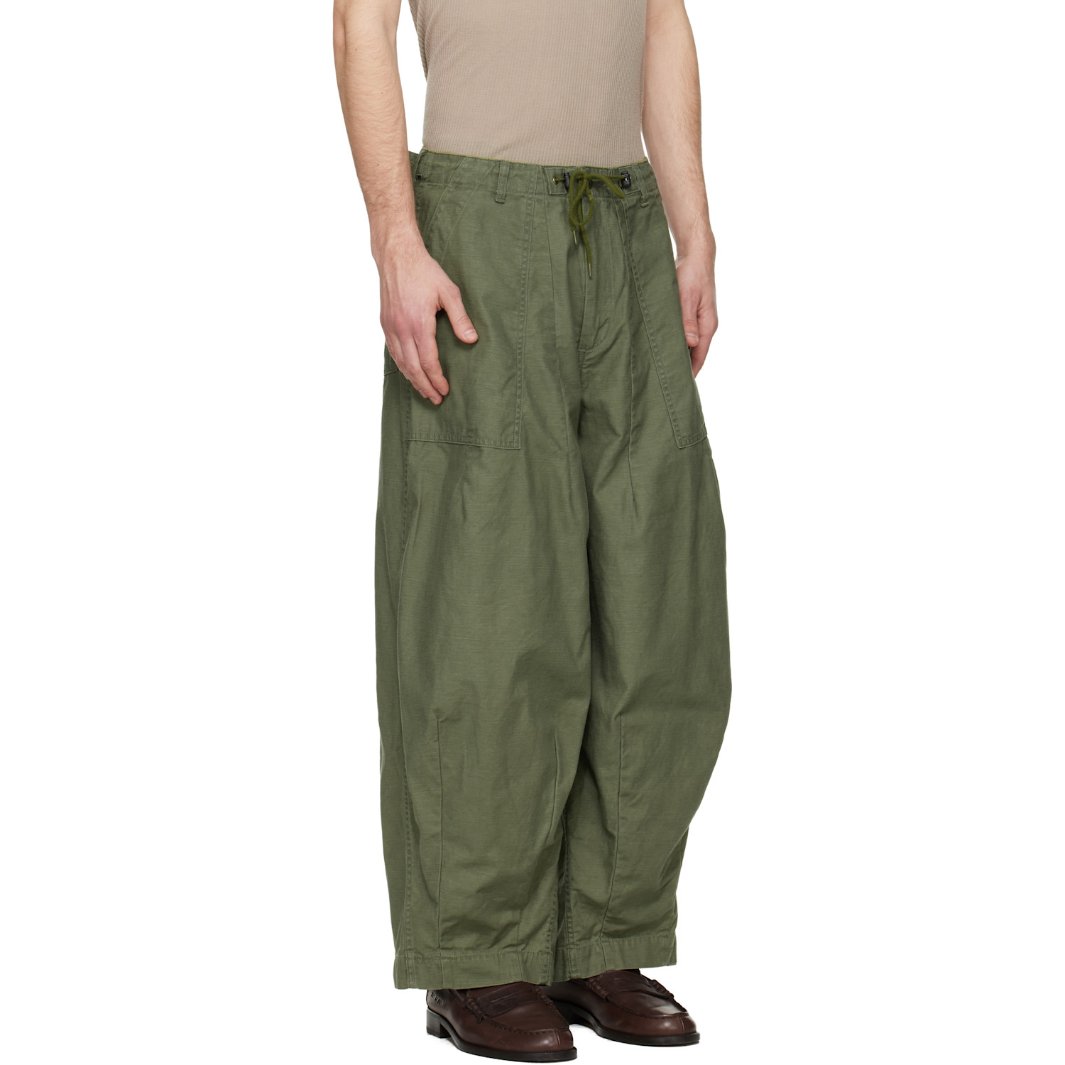  Needles Khaki H.d. Fatigue Trousers 