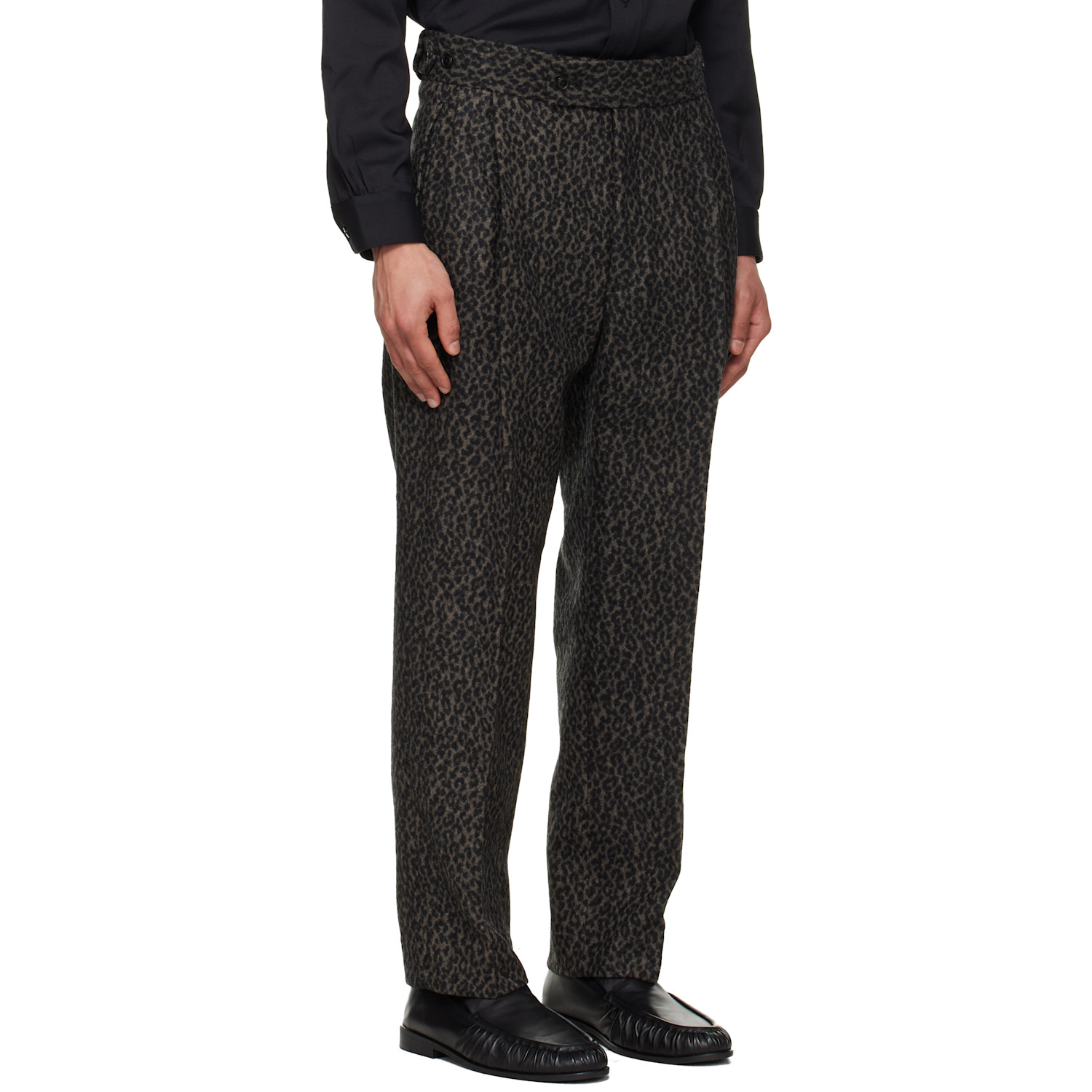  Needles Gray Side Tab Tucked Trousers 