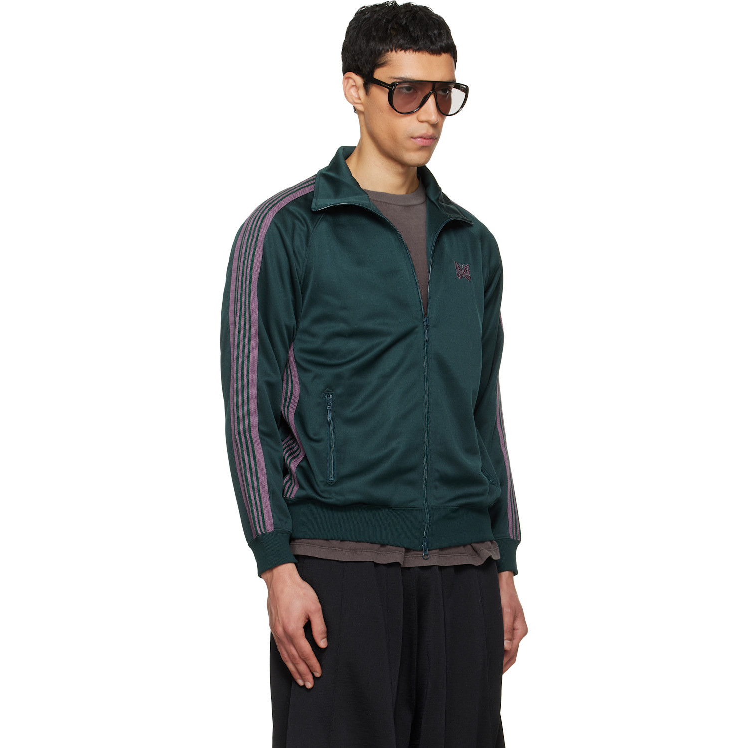  Needles Green Poly Smooth Track Jacket 