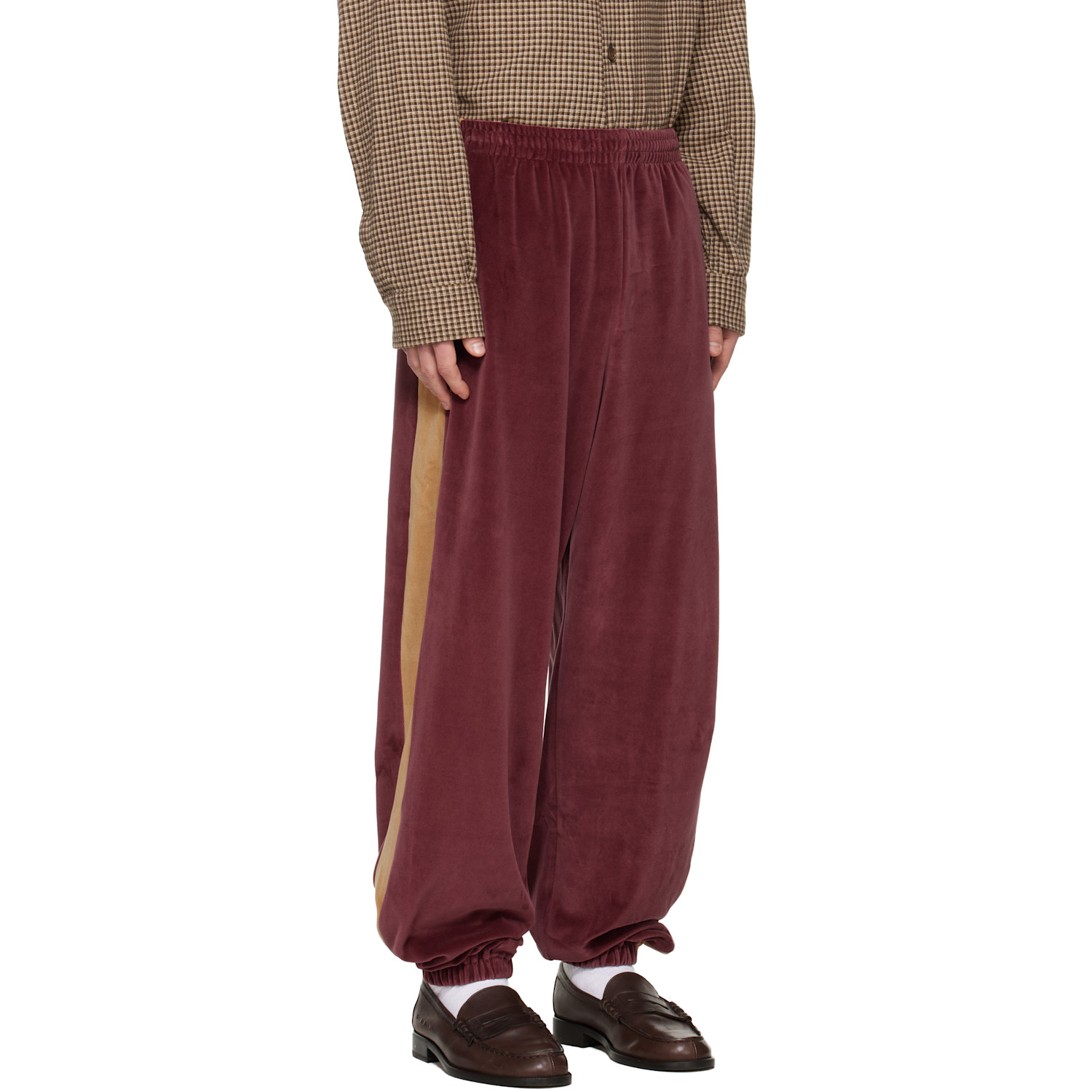  Needles Burgundy Side Line Sweatpants 