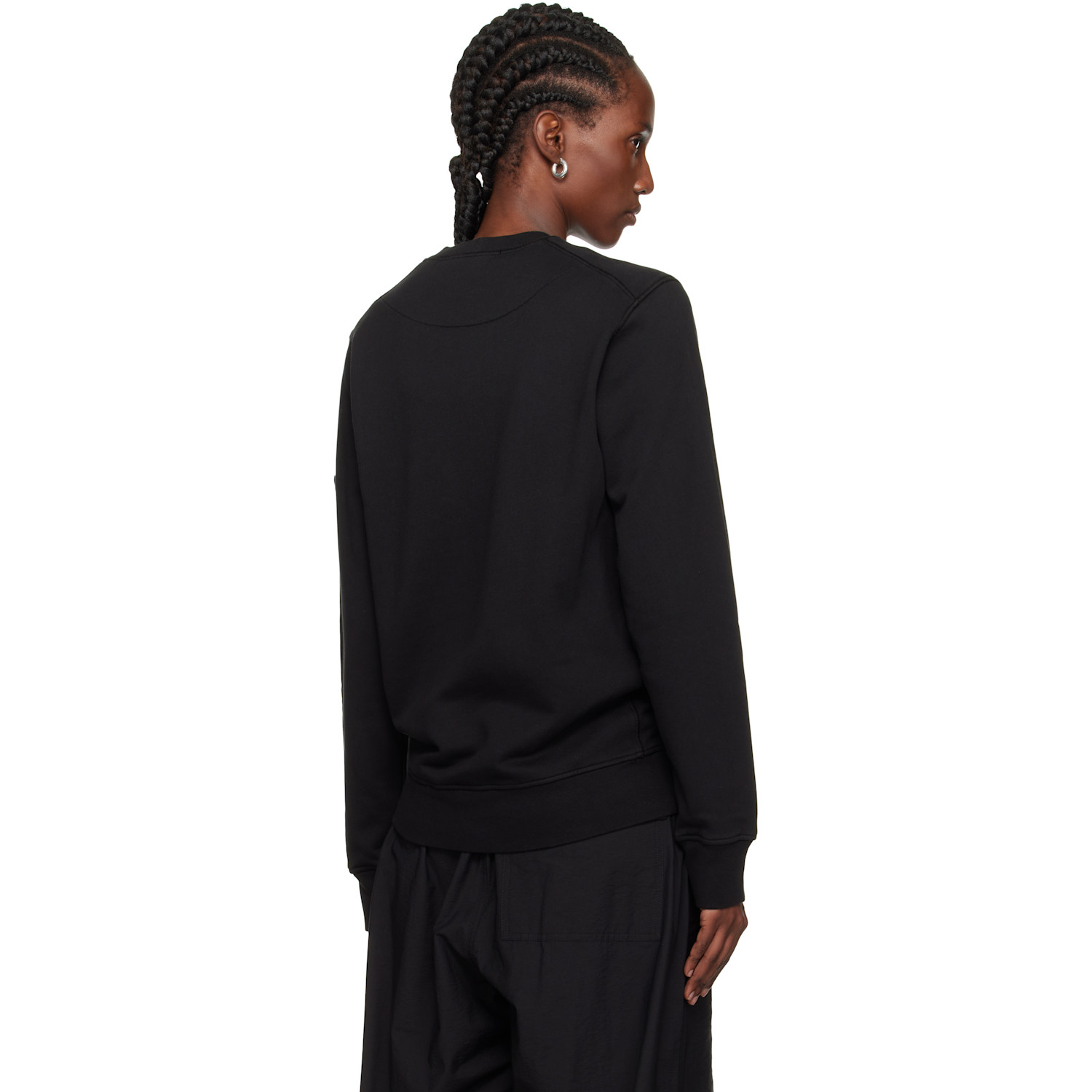  Stone Island Black 6100060 Organic Cotton Fleece Sweatshirt 