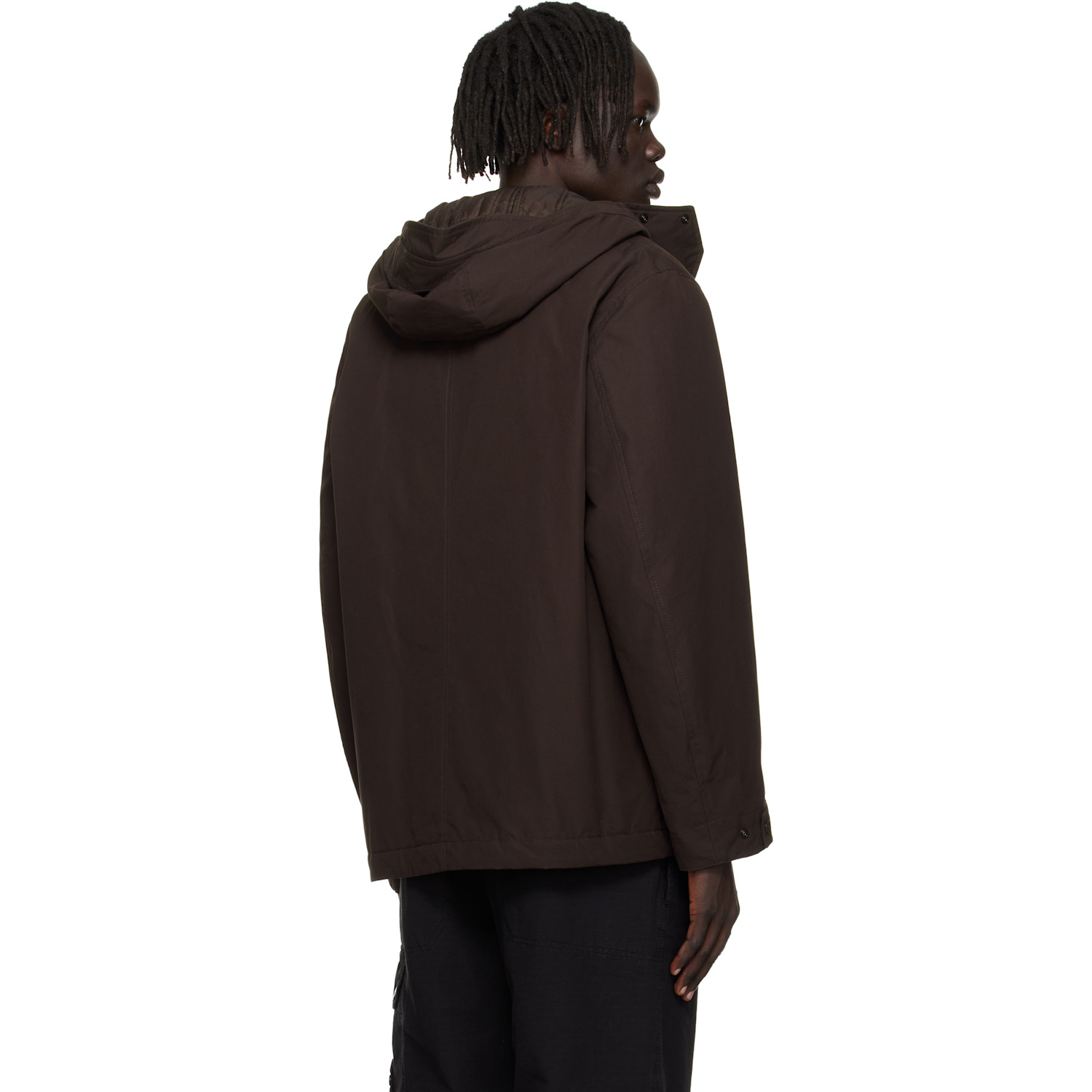  Stone Island Brown 4100105 Weatherproof Cotton Canvas Short Parka 