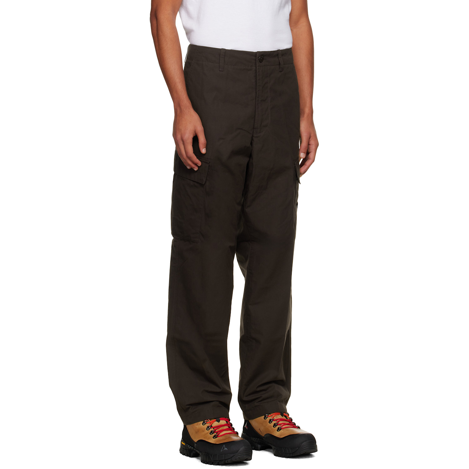  Stone Island Brown 3100019 Weatherproof Cotton Canvas Cargo Pants 