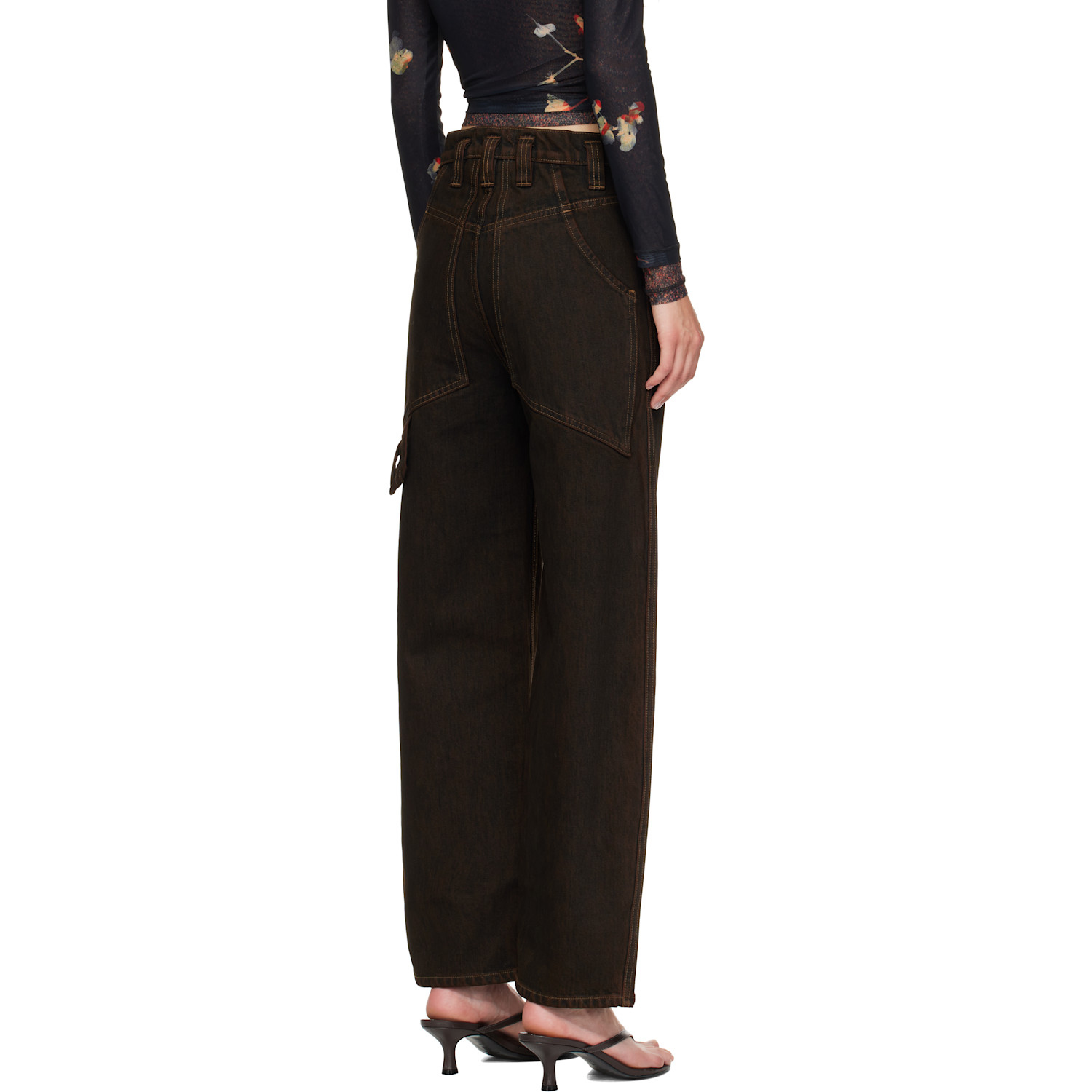  Eckhaus Latta Brown Baggy Jeans 
