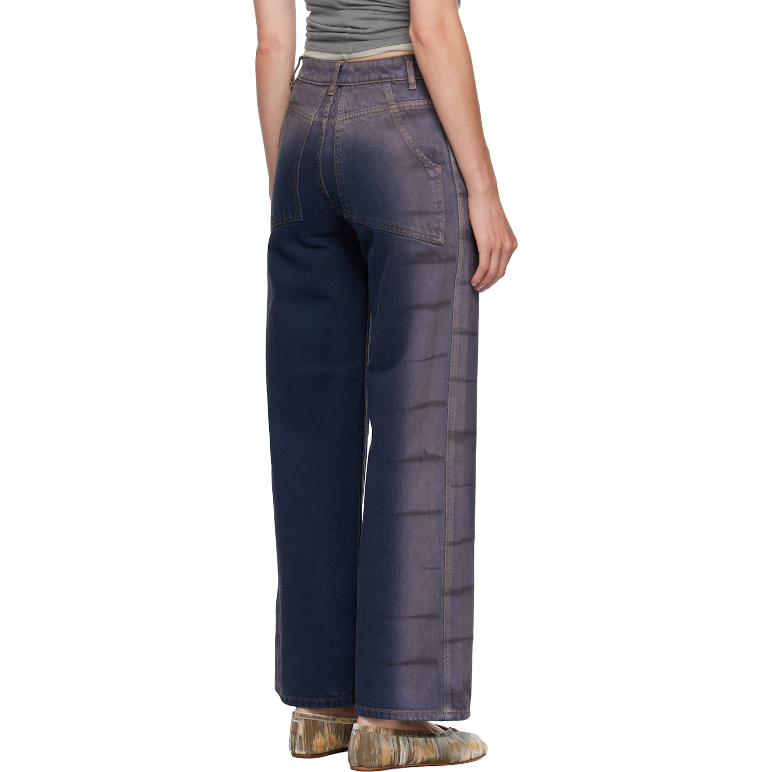  Eckhaus Latta Blue & Purple Wide Leg Jeans 
