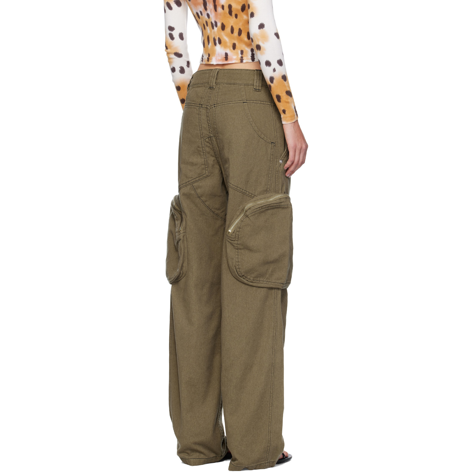  Eckhaus Latta Khaki Cargo Jeans 