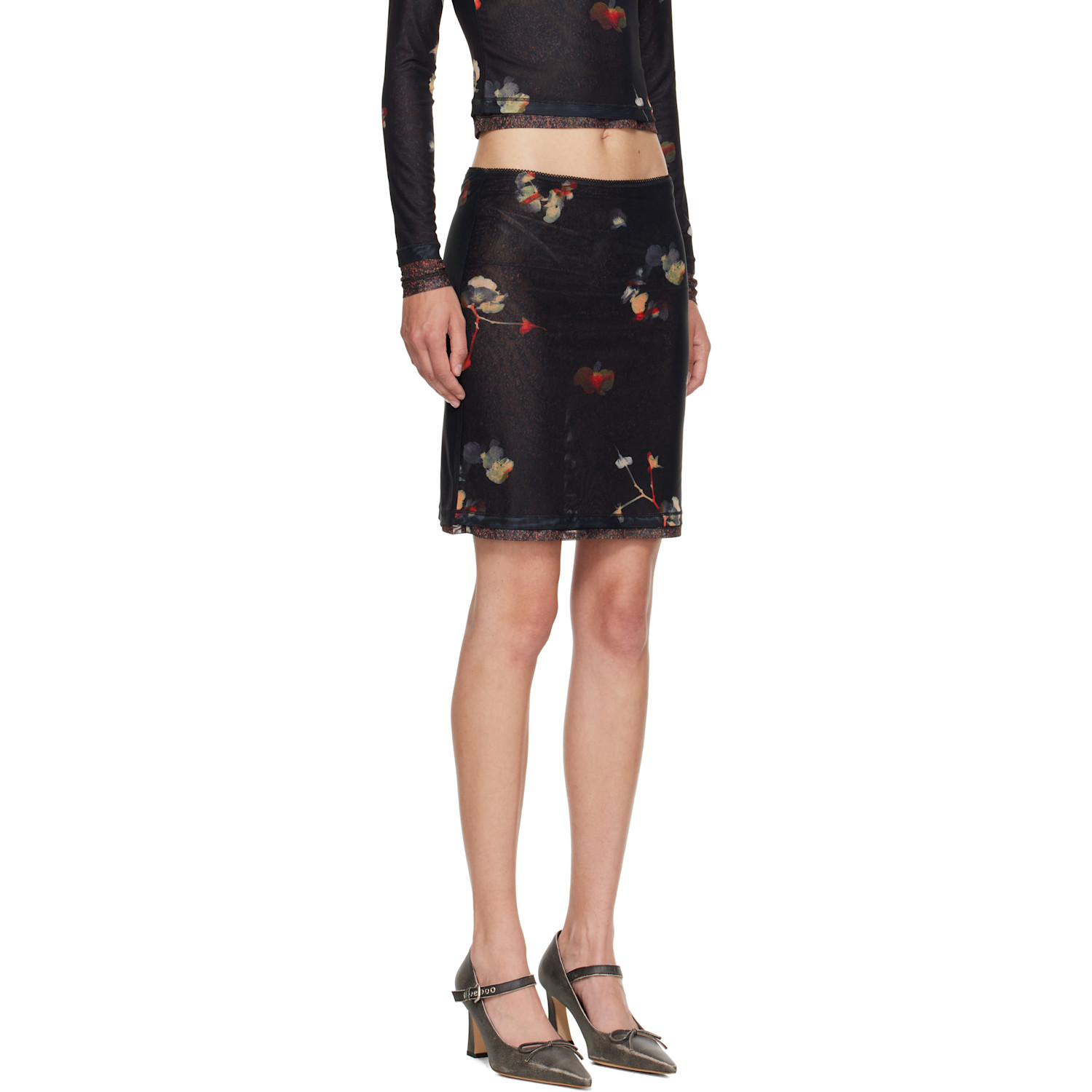  Eckhaus Latta Black Duet Miniskirt 