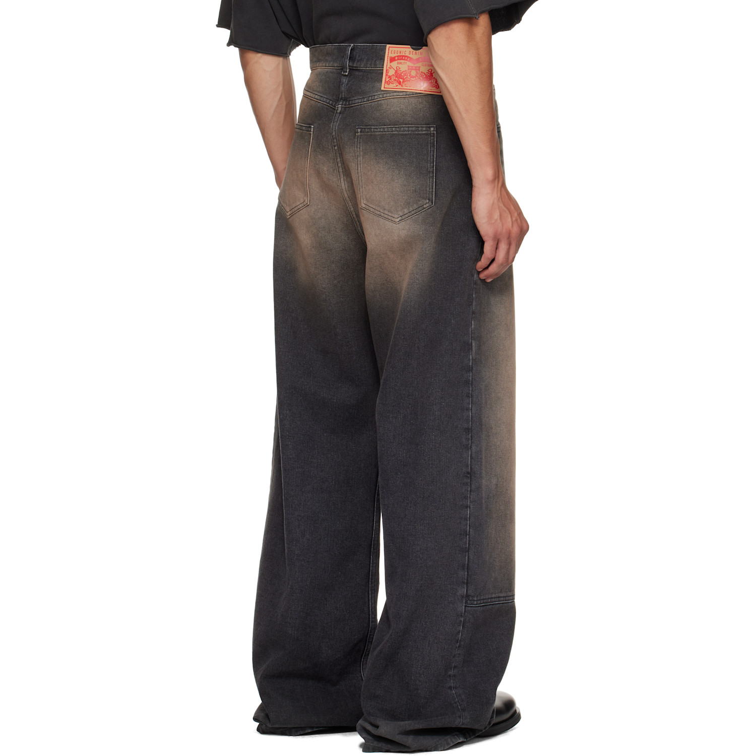  Egonlab Black & Brown Baggy Jeans 