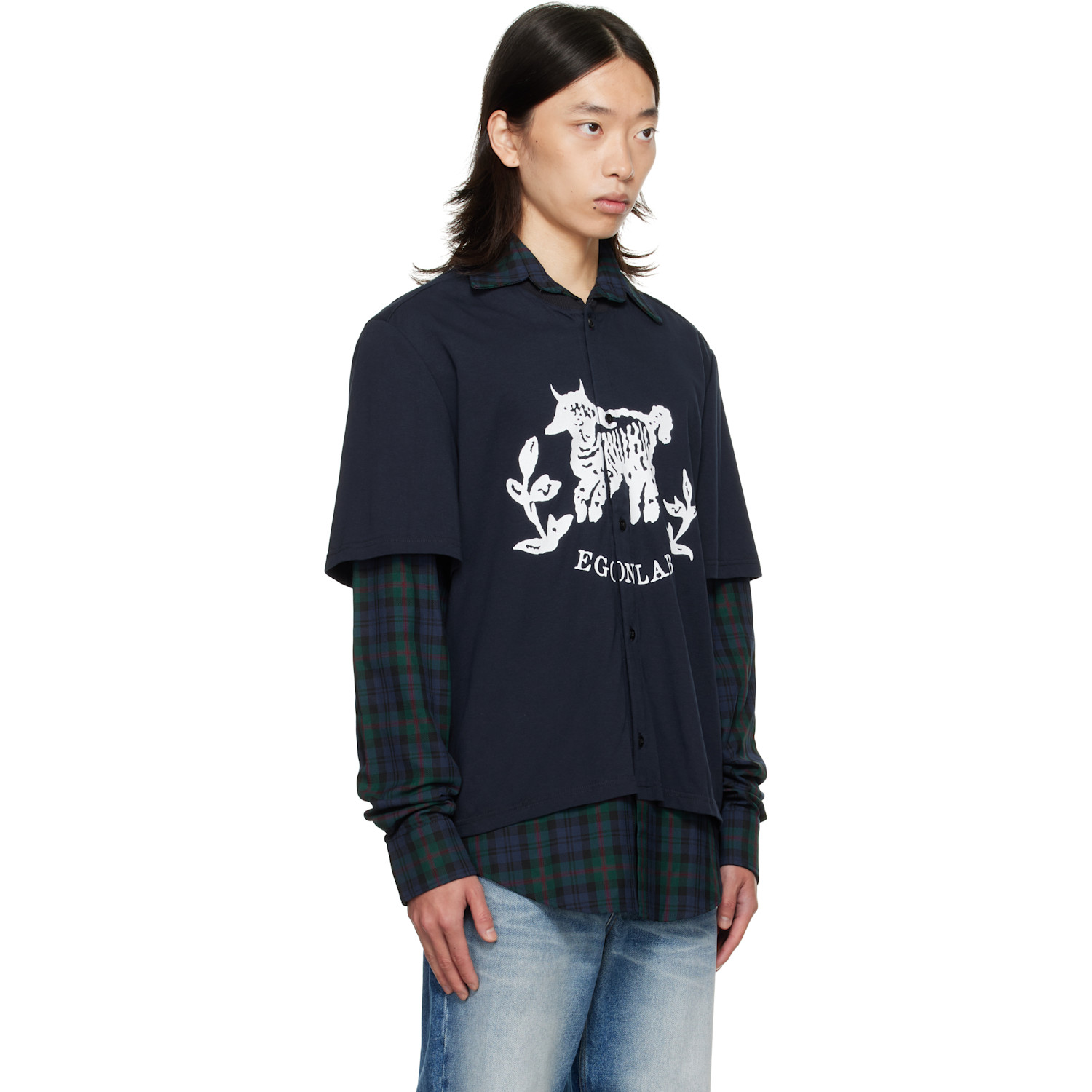  Egonlab Navy Moutono Shirt 