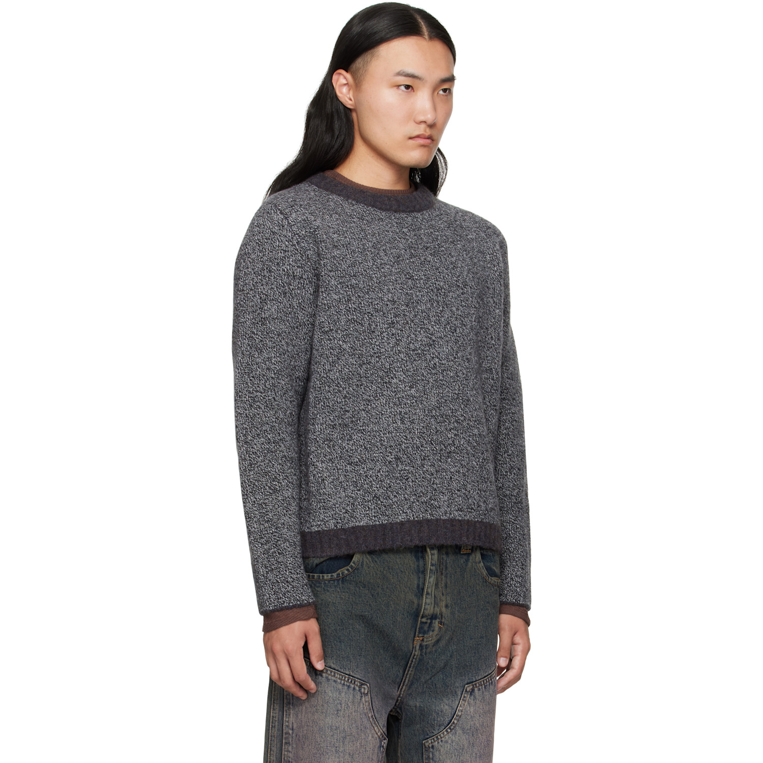  Eckhaus Latta Gray Yak Sweater 