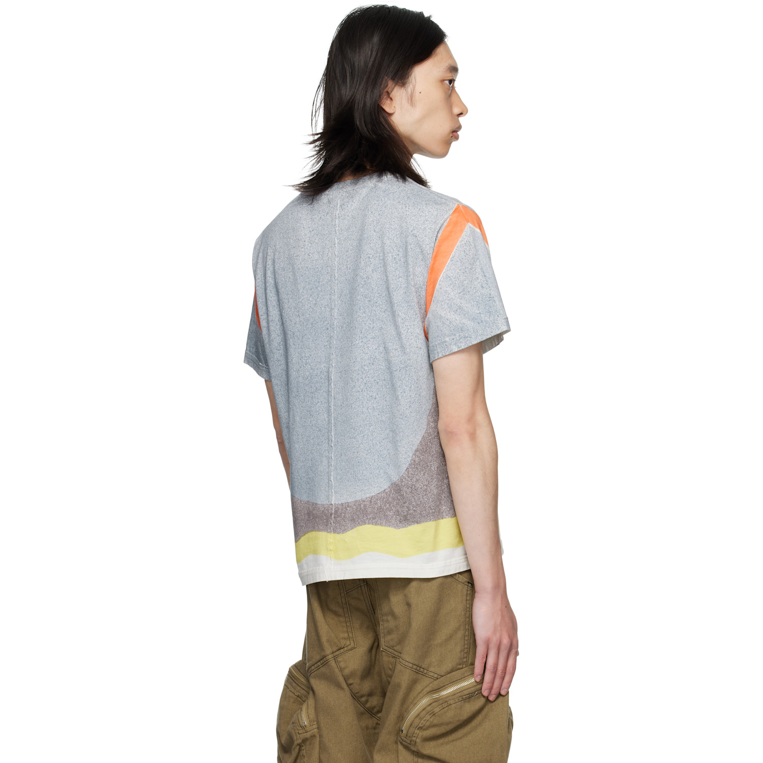  Eckhaus Latta Gray Lapped T-shirt 