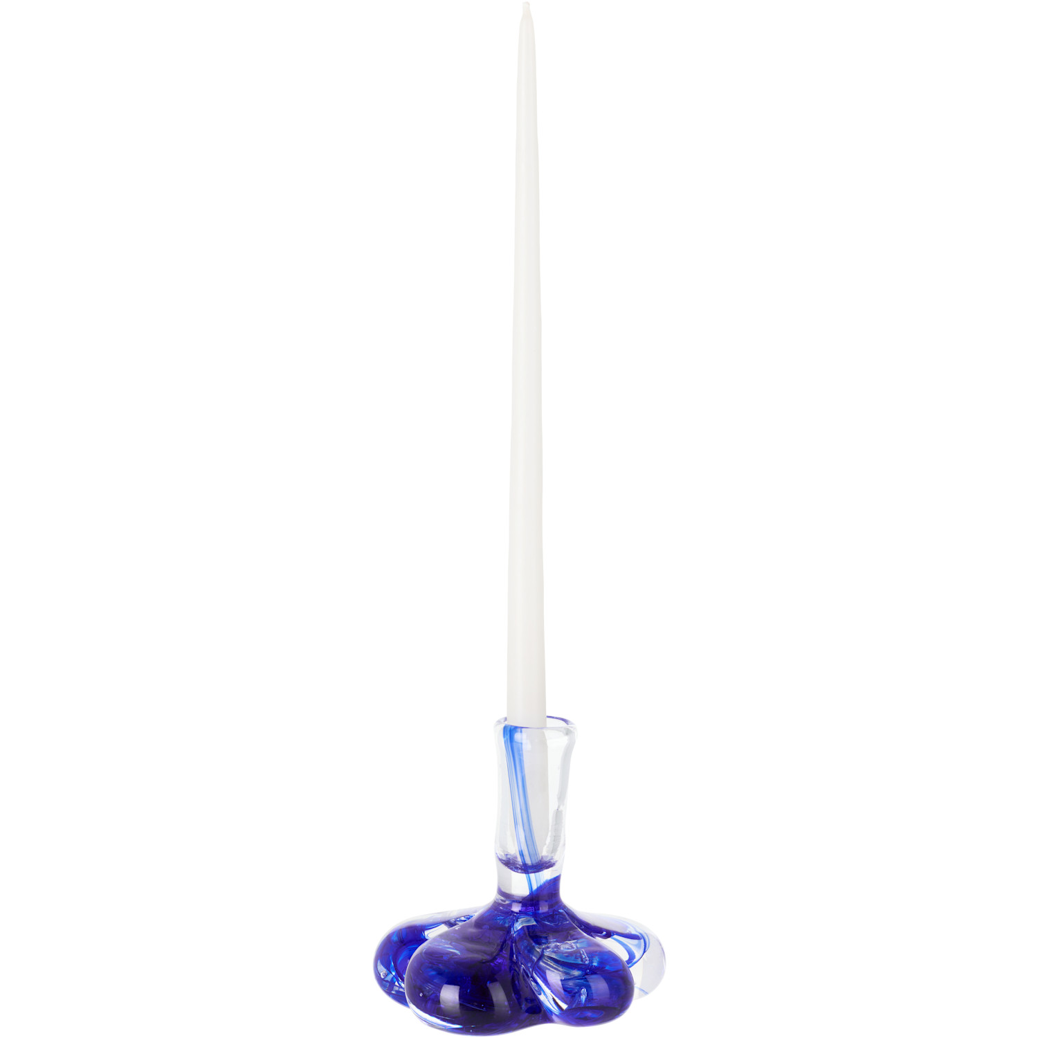  Rashelle Blue Flubber Candle Holder 