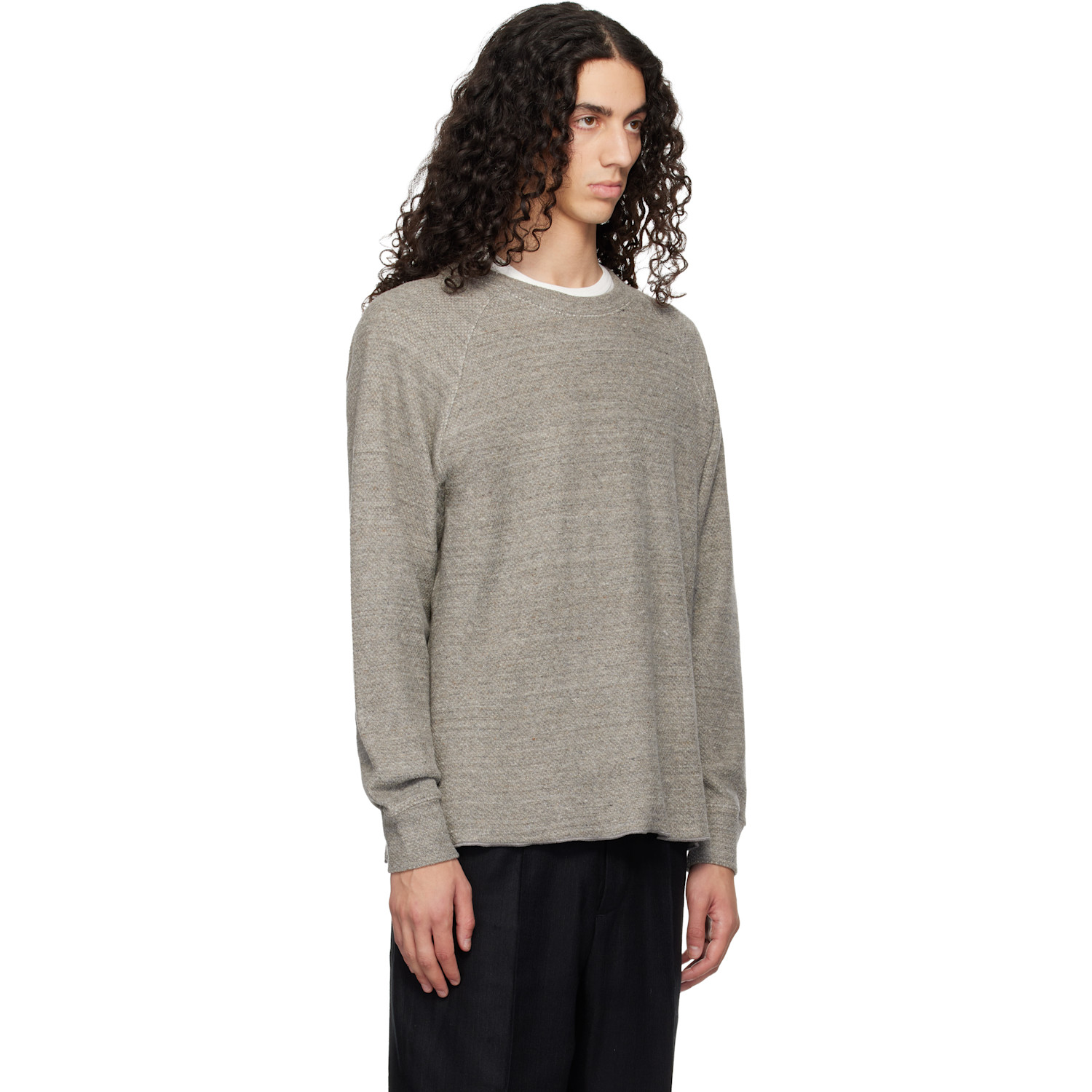  Lady White Co. Gray Raglan Thermal Sweatshirt 