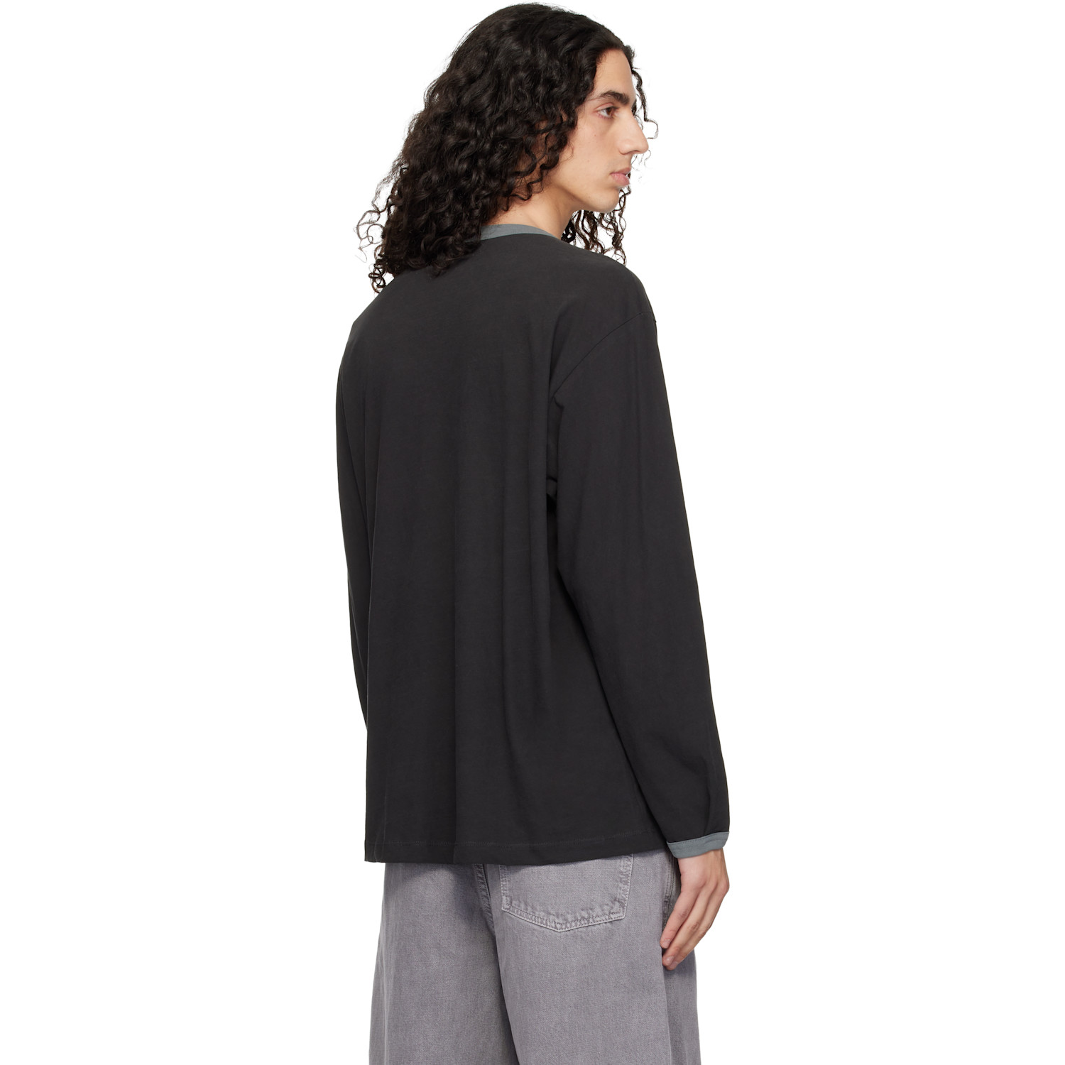  Lady White Co. Gray Two Tone L/s T-shirt 